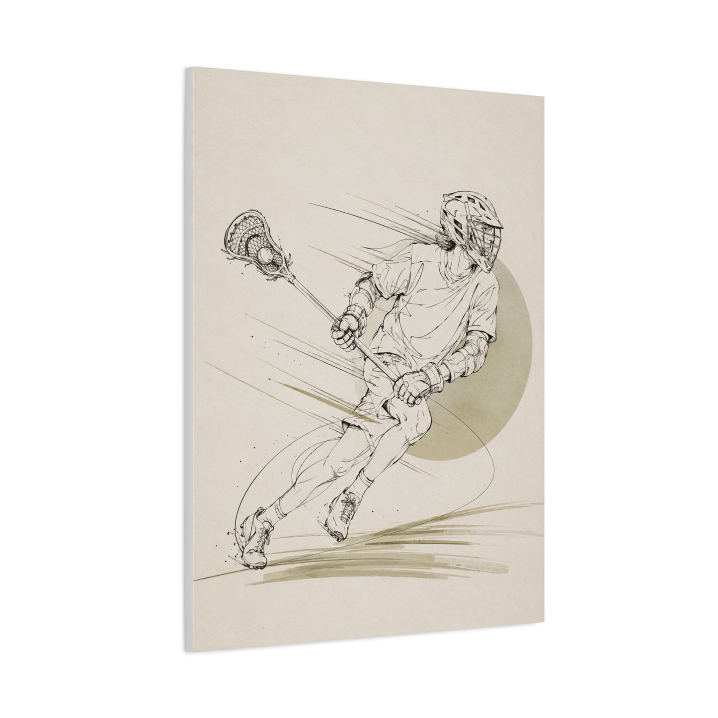 Minimal Lacrosse Motion Sports Wall Art & Canvas Print