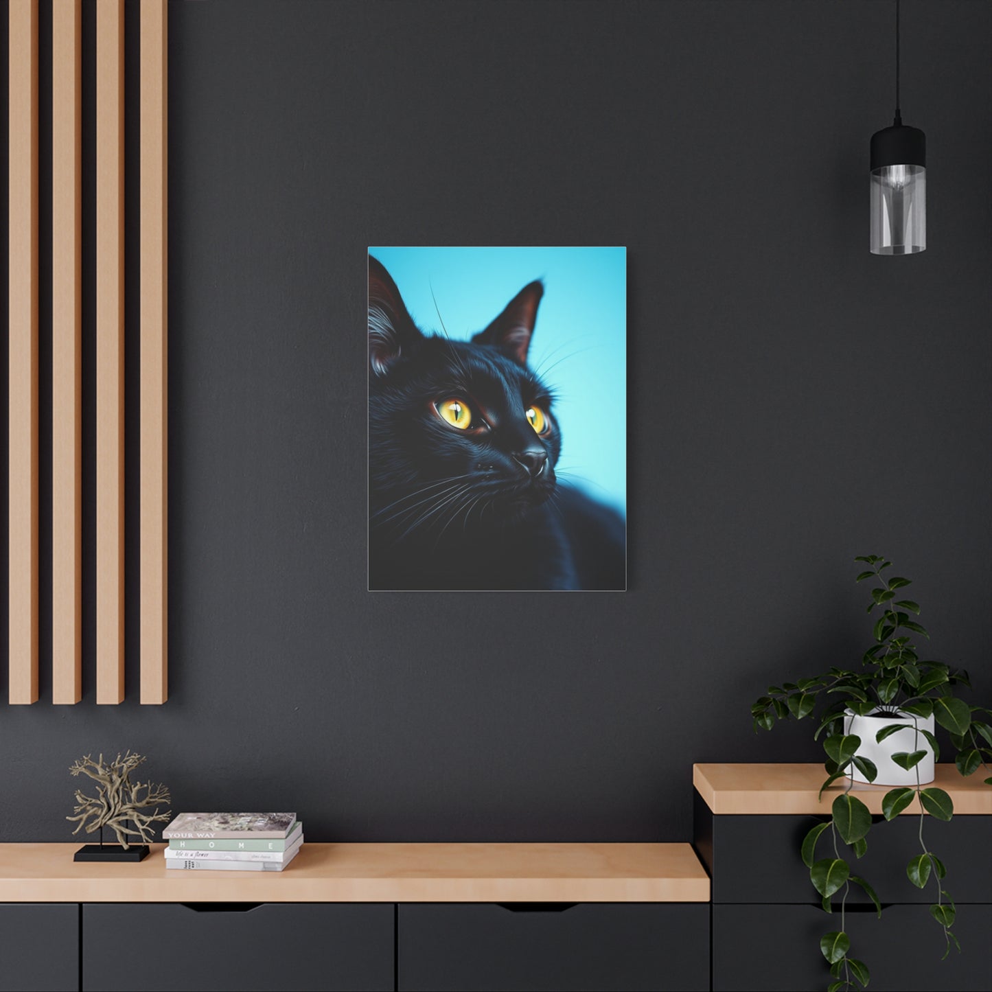 Supreme Black Cat Art Collection Wall Art & Canvas Print