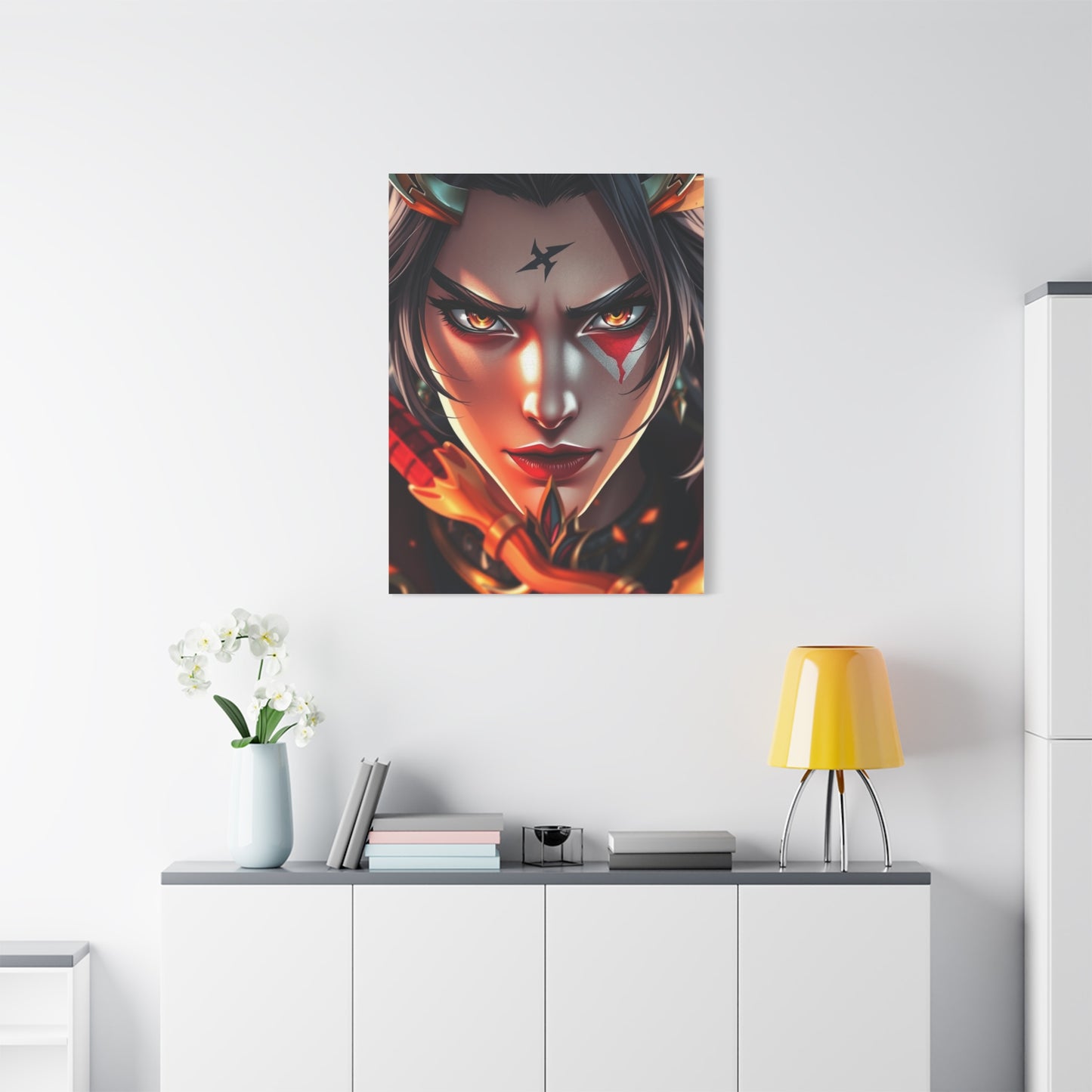 Ethereal Samurai Portraiture Wall Art & Canvas Print
