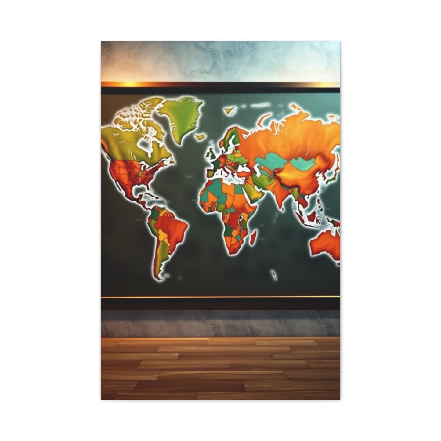Masterpiece World Map Art Vision Wall Art & Canvas Print
