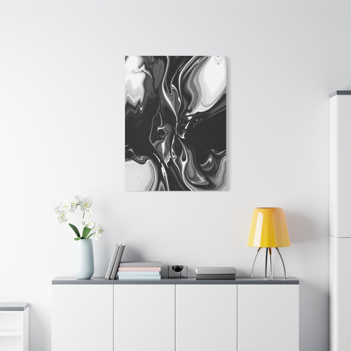 Masterpiece Black and White Abstract Art Vision Wall Art & Canvas Print