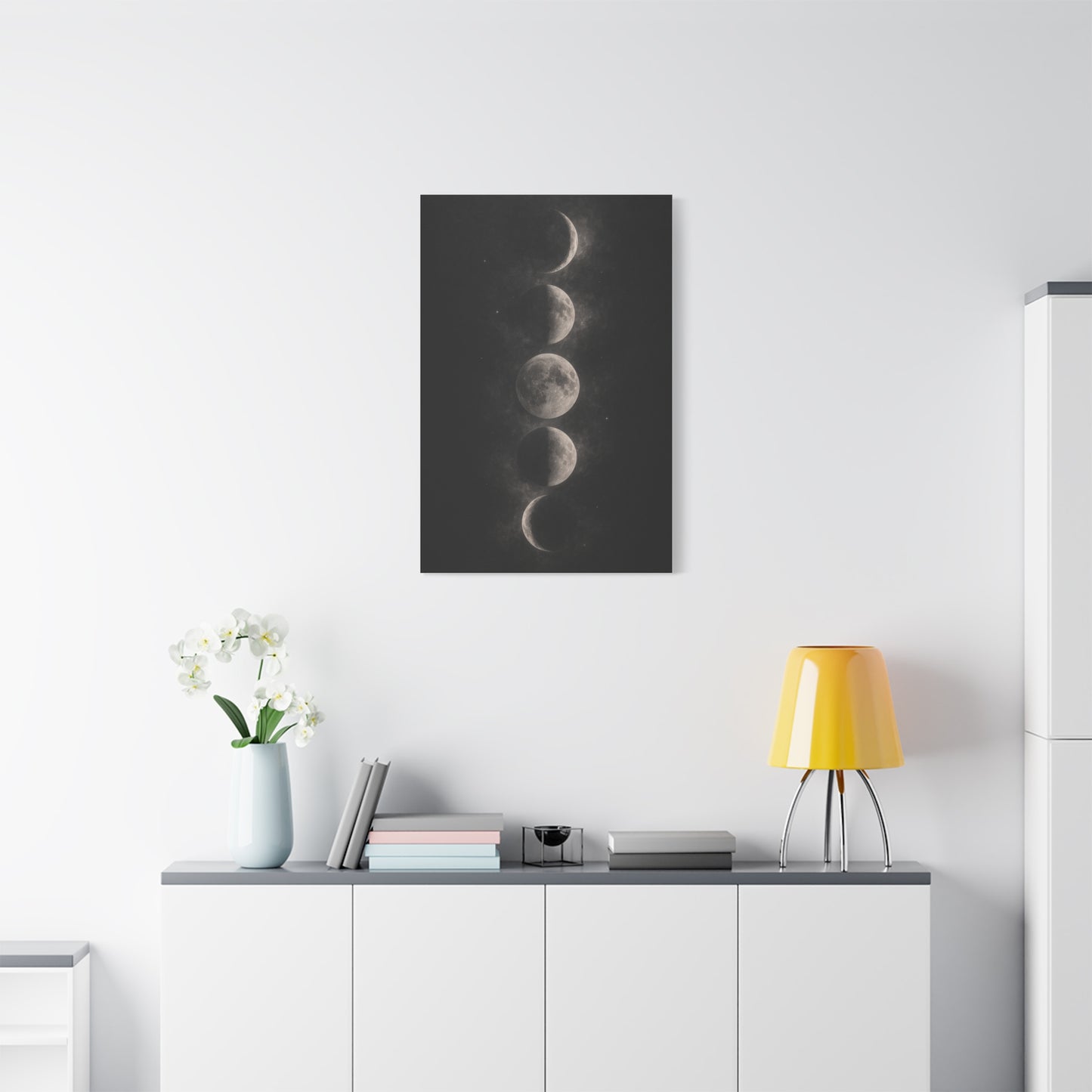 Moon Phase Minimal Celestial Wall Art & Canvas Print