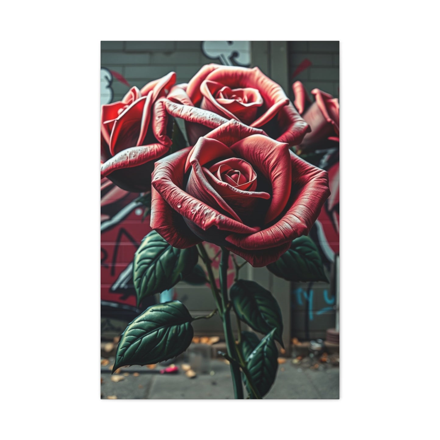 Renaissance Bloom Graffiti Wall Art & Canvas Print