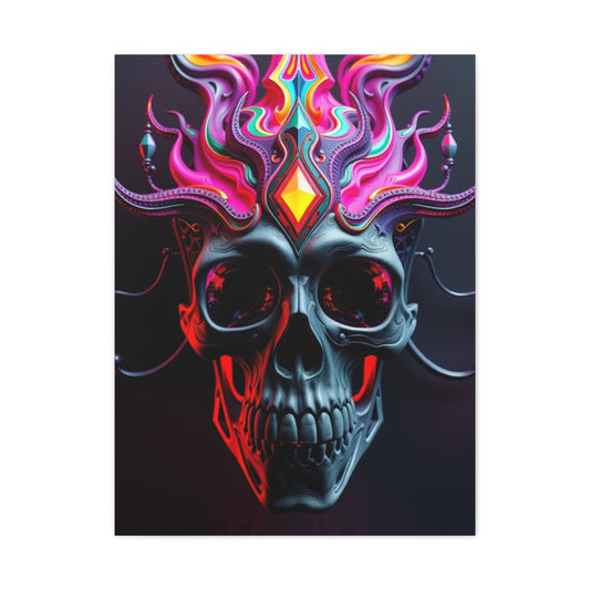 3D Trippy Skull Art By Ali Gulec Art Refined Canvas Wall Art & Canvas Print