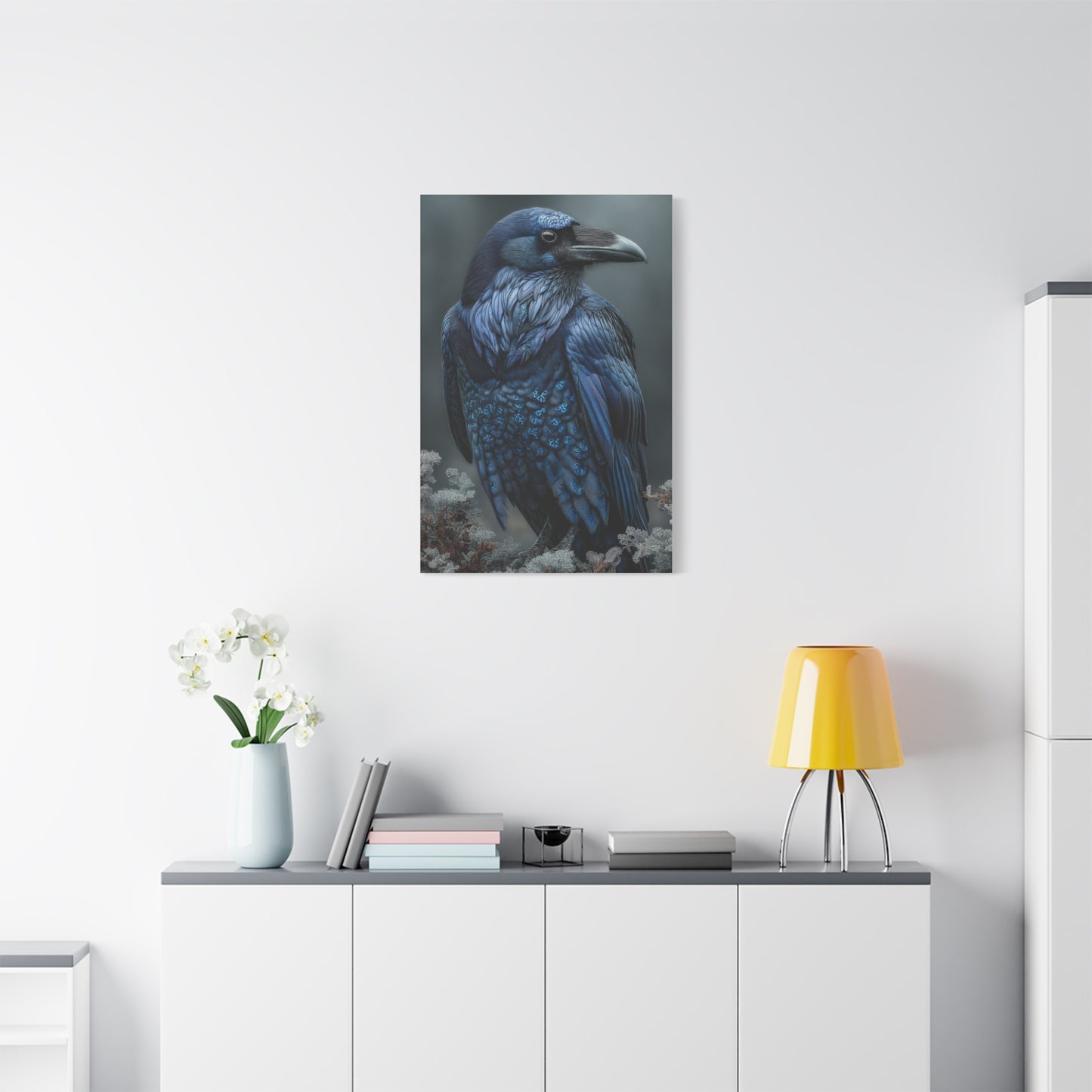 Enchanted Rune Raven Wall Art & Canvas Print