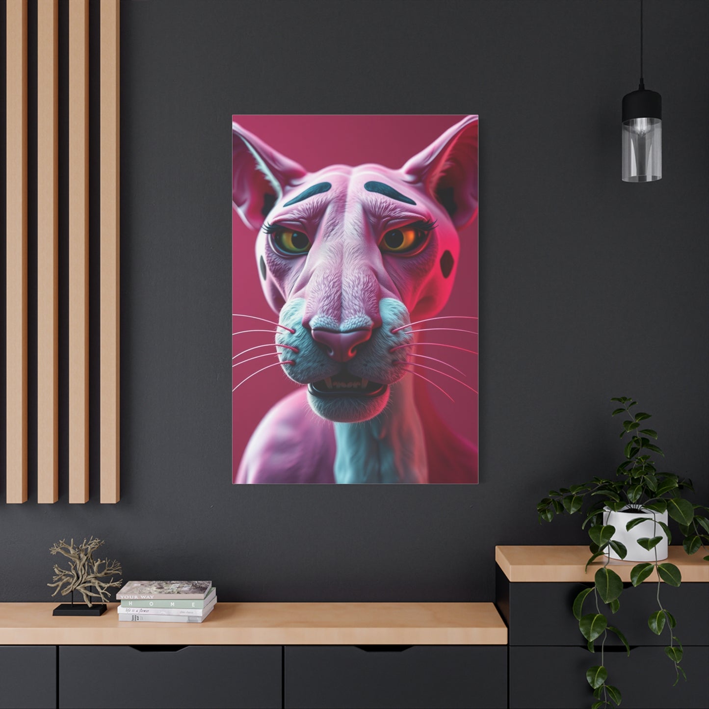 Roseate Panther Opus Wall Art & Canvas Print