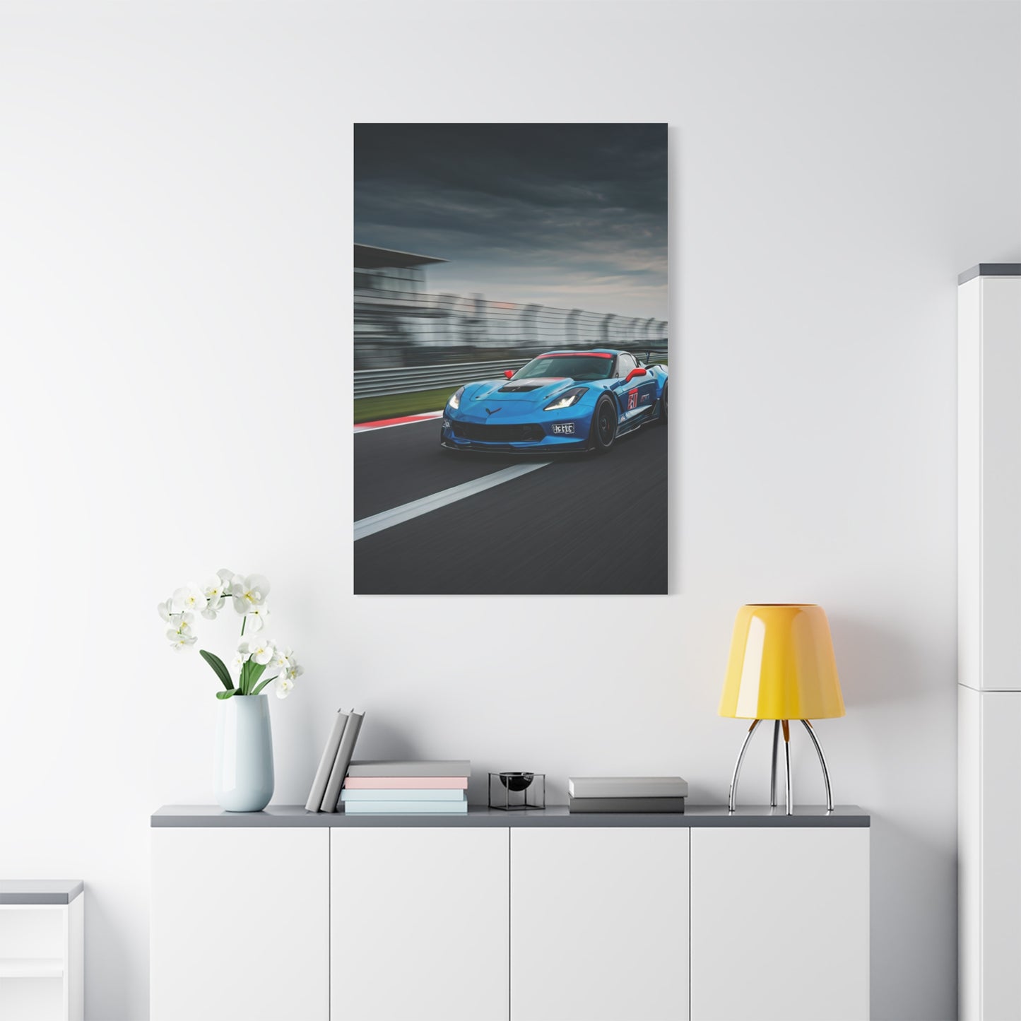 2019 Chevrolet Corvette C7 Z06 Start Finish Straight Wall Art & Canvas Prints