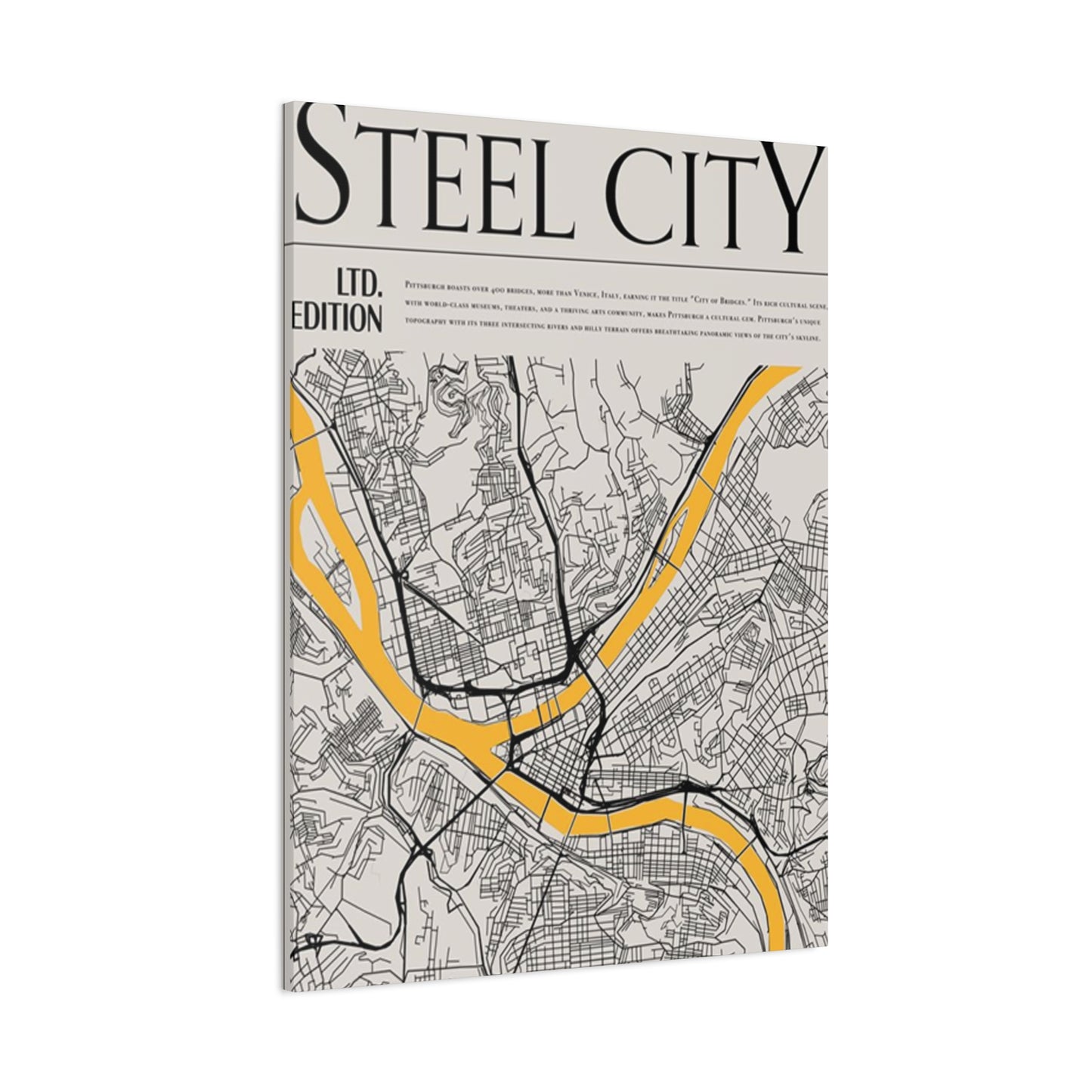 Steel City Poster Wall Art & Canvas Prints