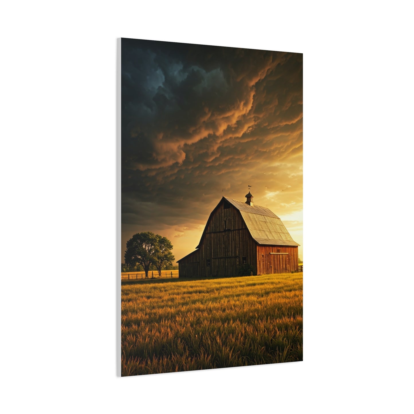 Sunset Prairie Barn Wall Art & Canvas Prints