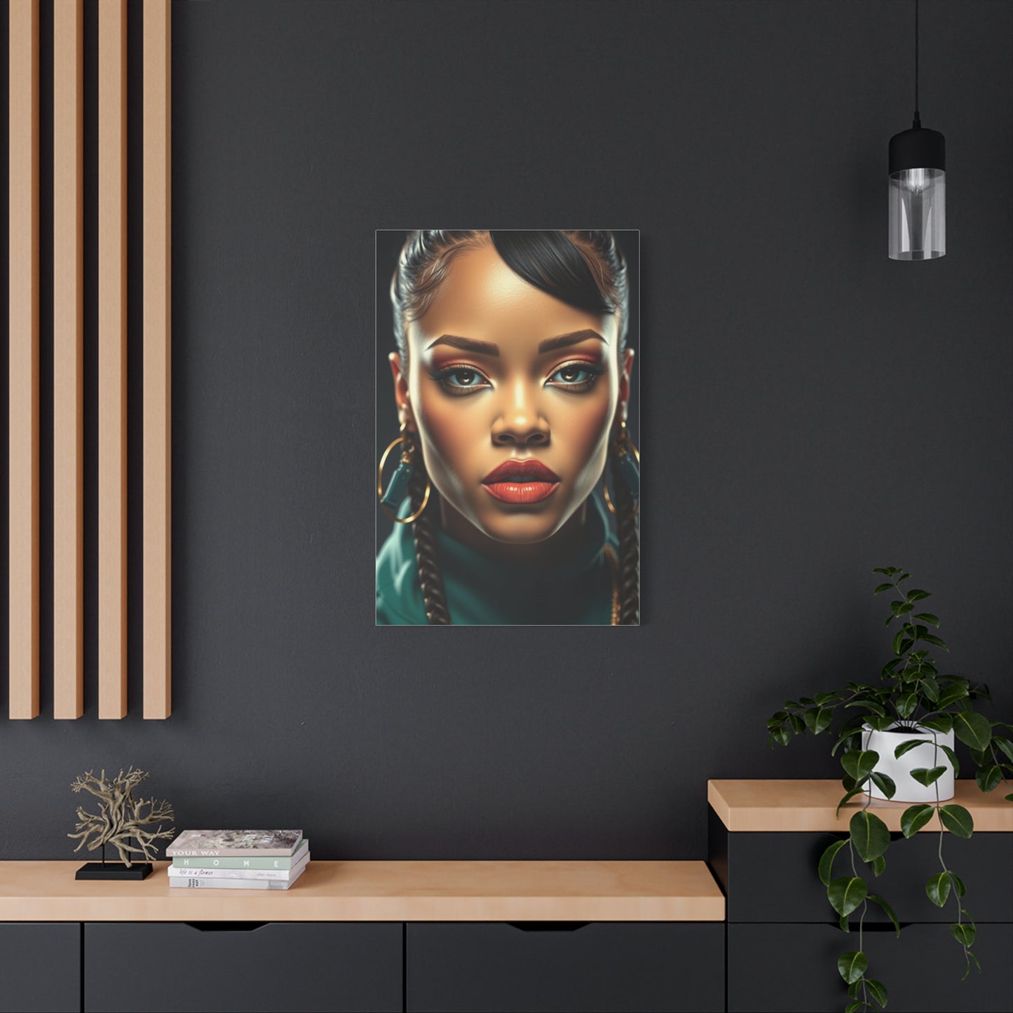 Rihannas Vibrant Elegance Art Wall Art & Canvas Print