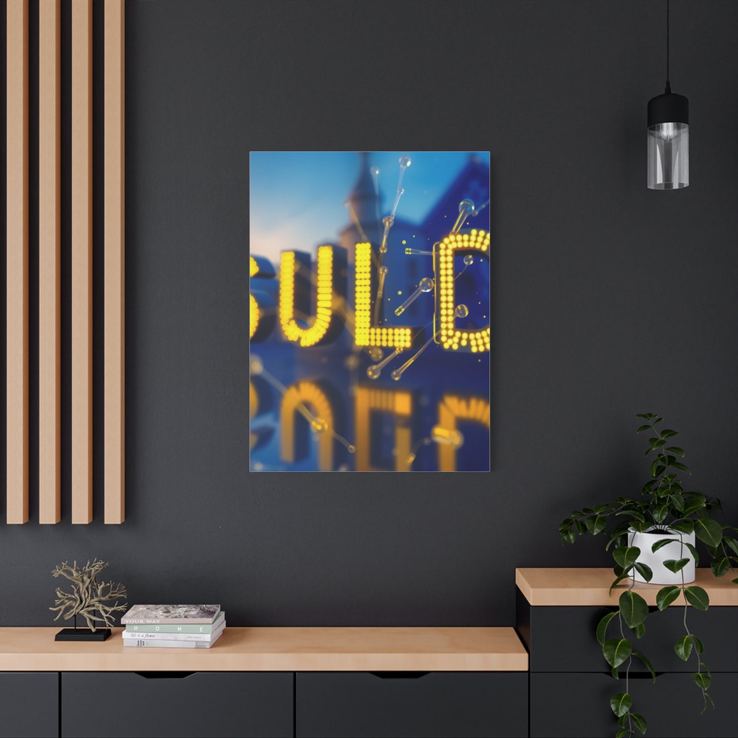 Blue & Yellow Art Luxury Canvas Wall Art & Canvas Print