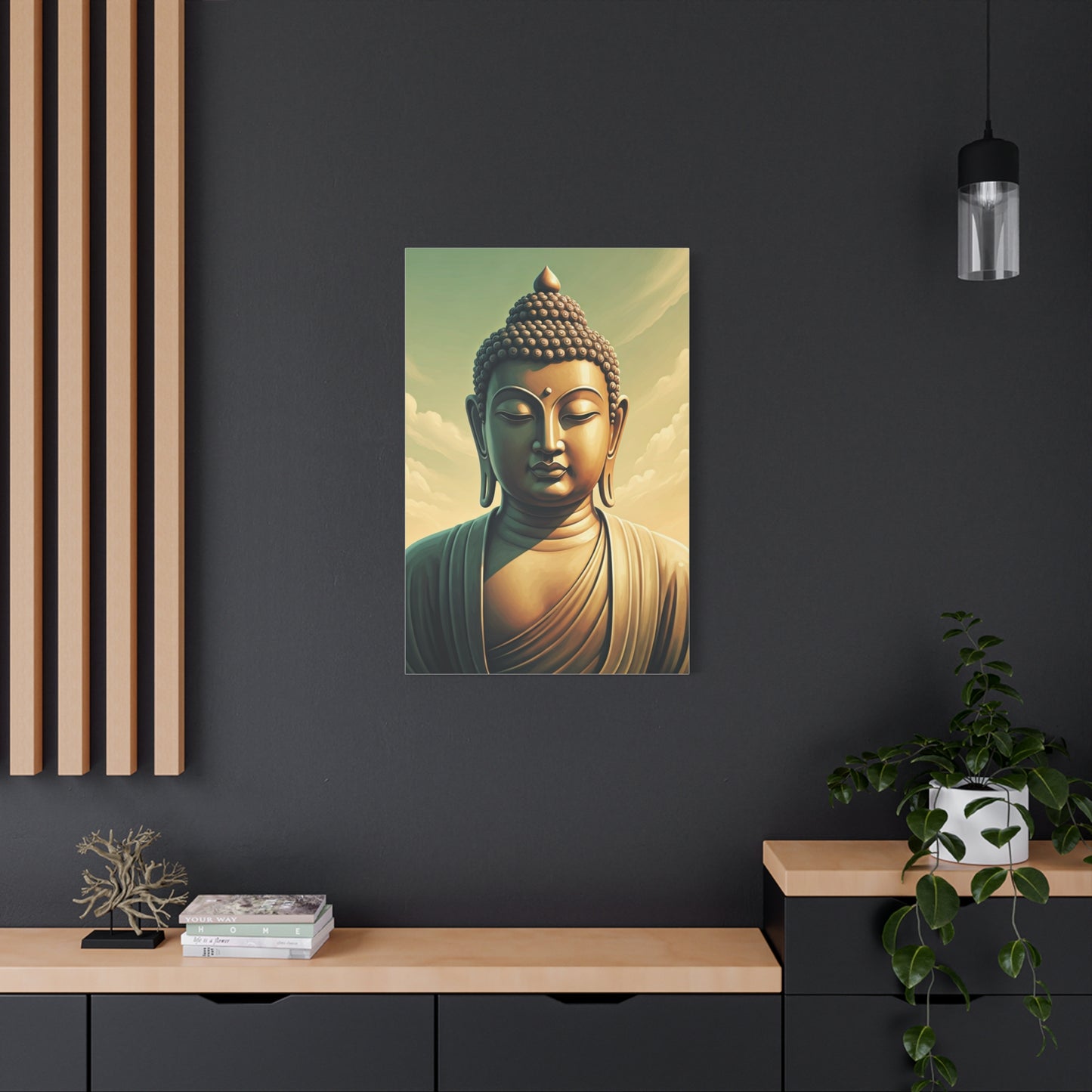 Peaceful Enlightenment Buddha Portrait Wall Art & Canvas Prints