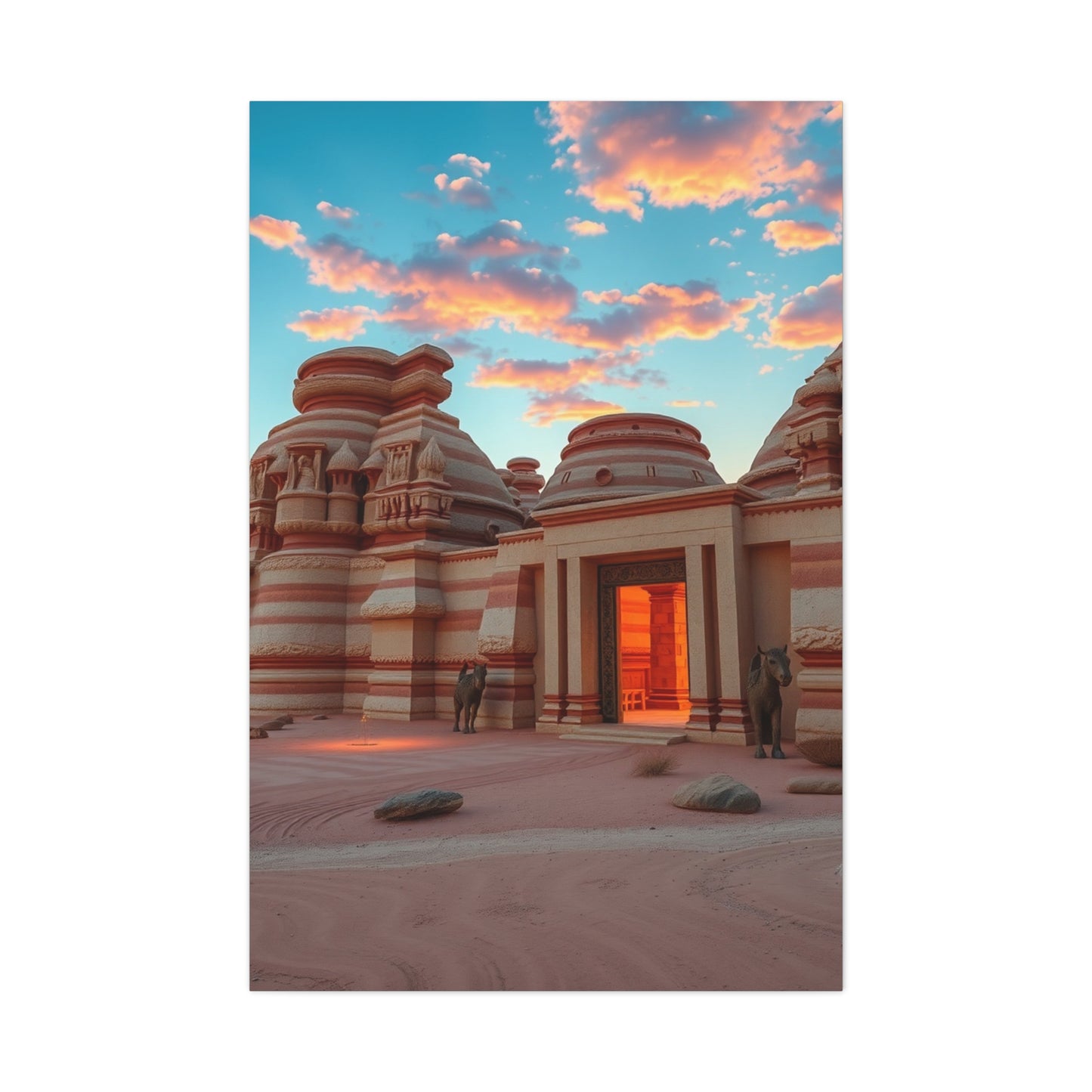 Sunlit Oasis Tableau Wall Art & Canvas Print