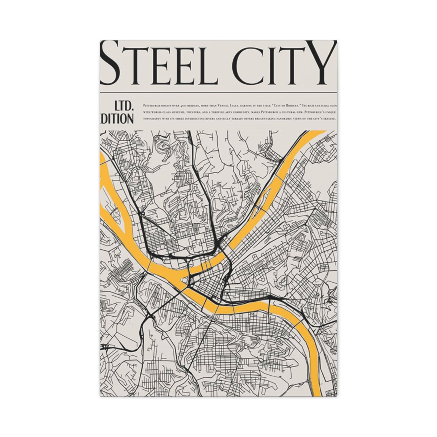 Steel City Poster Wall Art & Canvas Prints