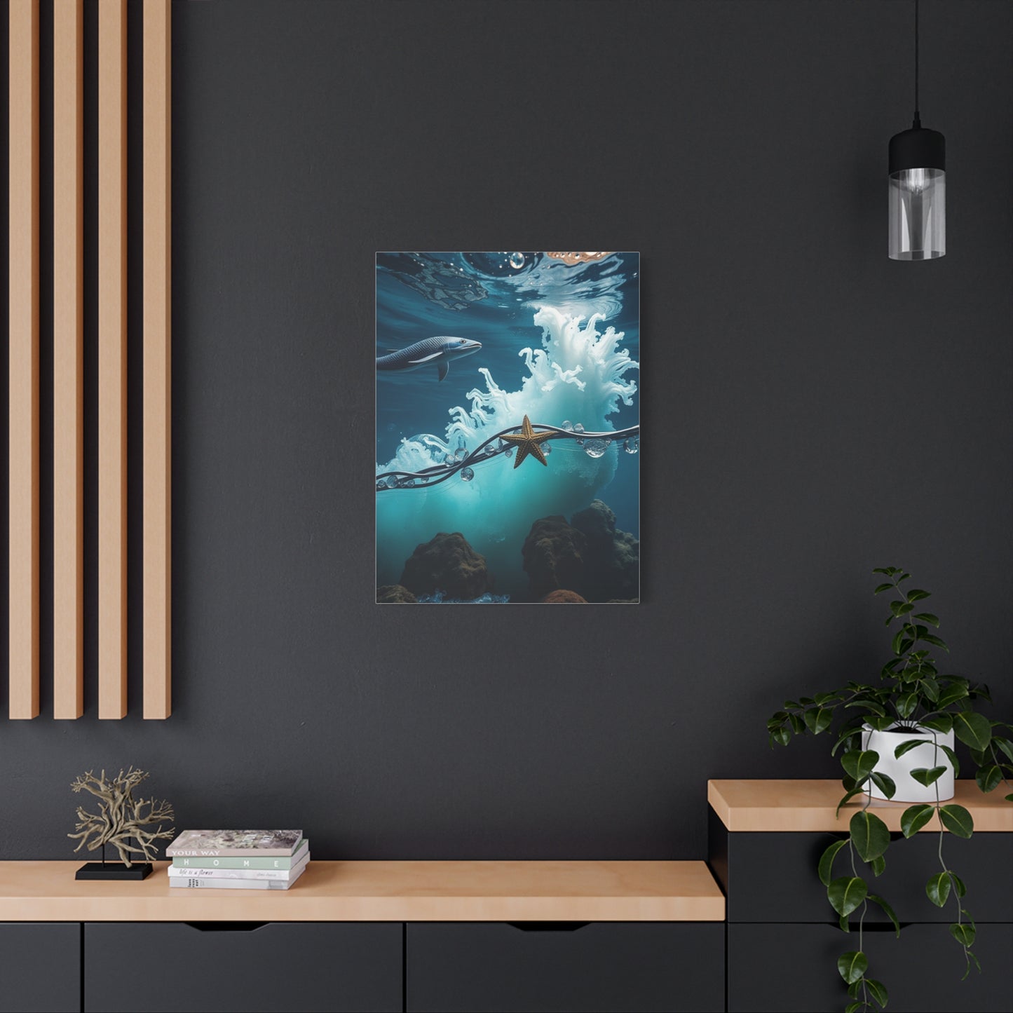 Sapphire Serenity Canvas Wall Art & Canvas Print