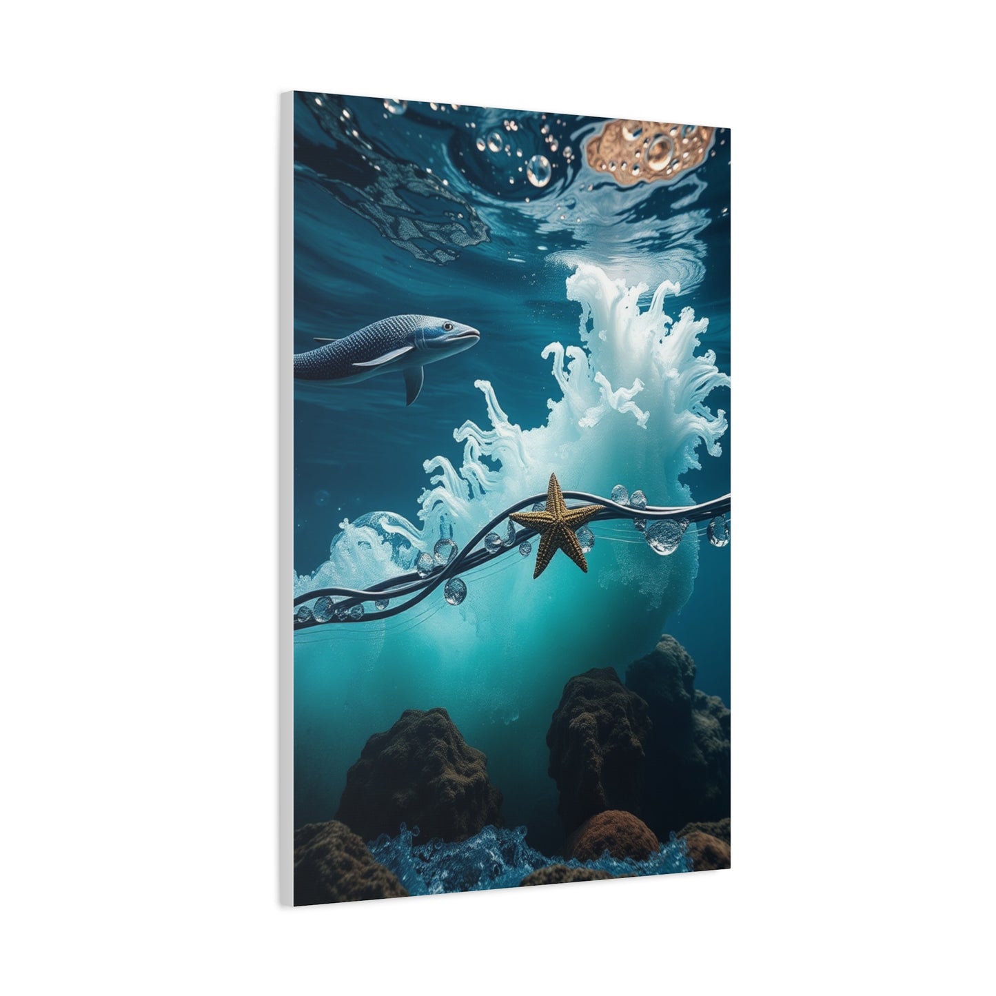 Sapphire Serenity Canvas Wall Art & Canvas Print