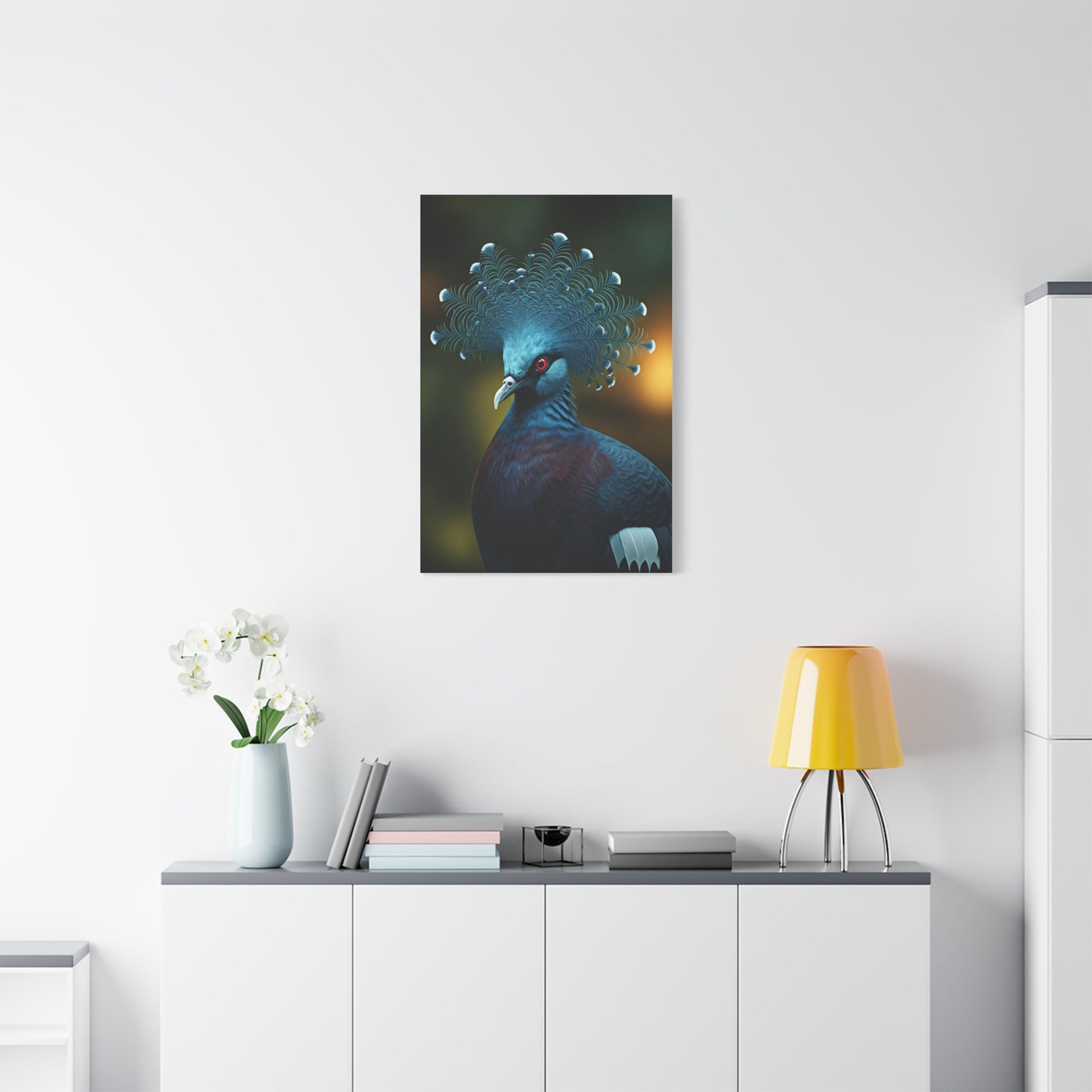 Crowned Feathered Crest Bird Wall Art & Canvas Prints