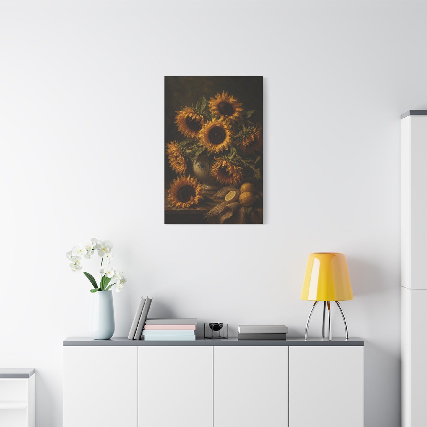 Old Master Sunflower Still Life Wall Art & Canvas Print