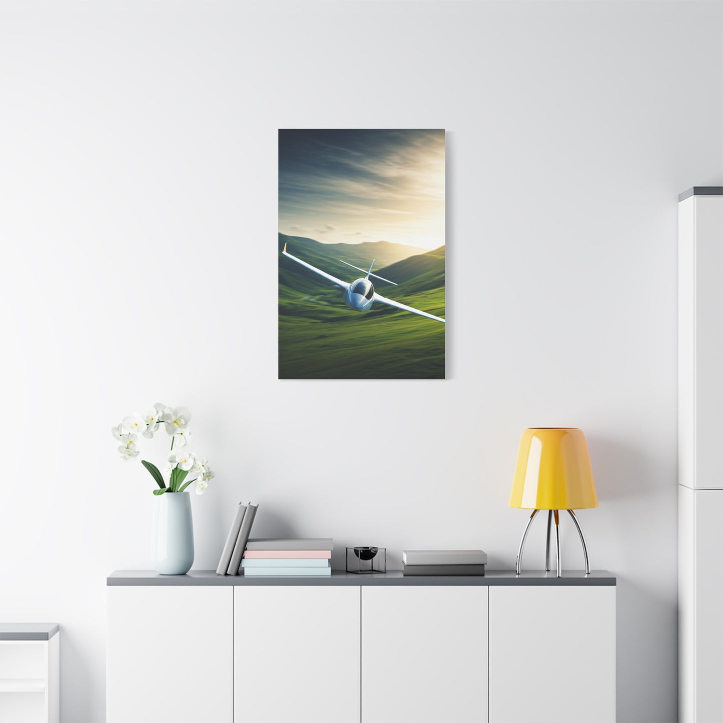 Sunset Valley Glider Flight Wall Art & Canvas Prints