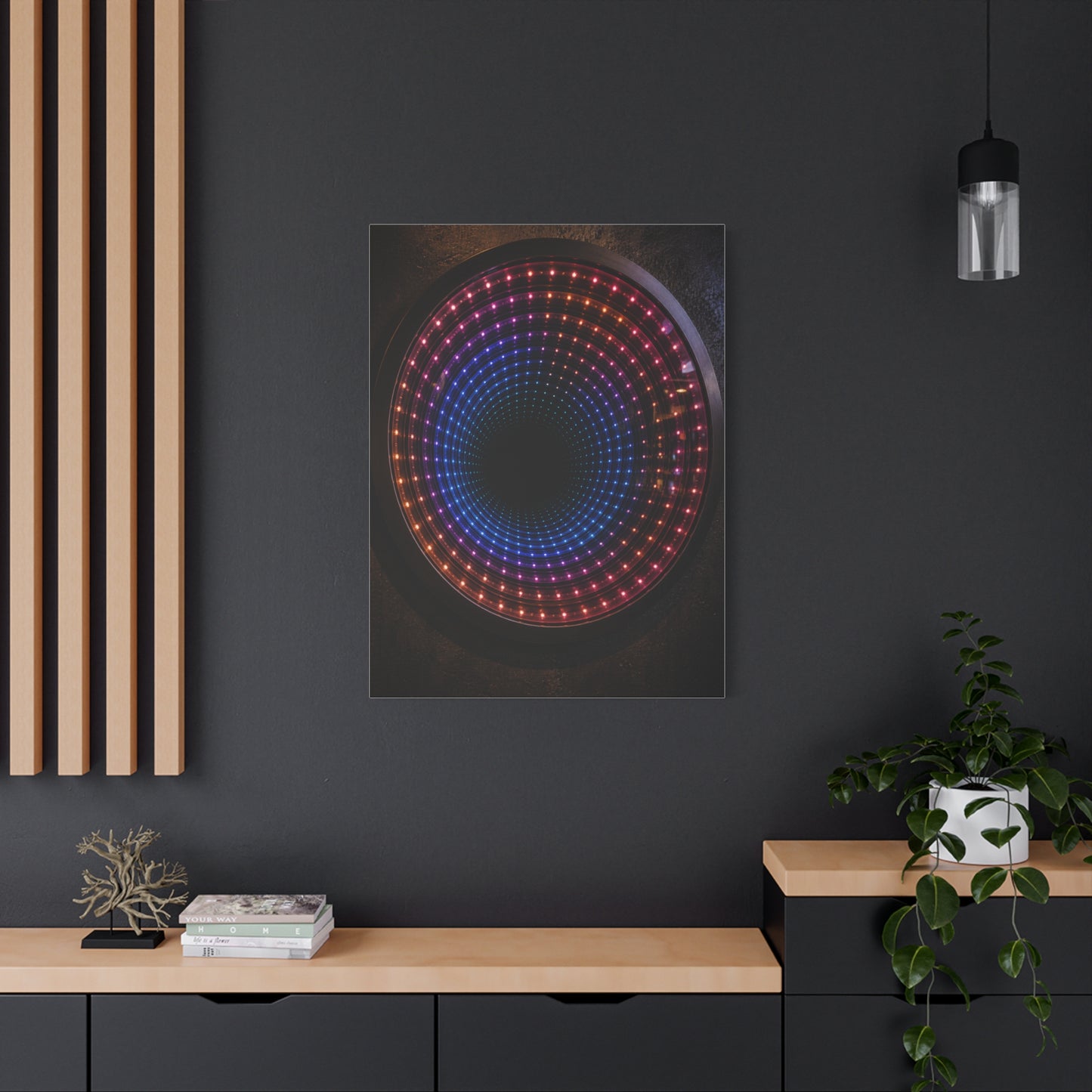 Infinity Neon Tunnel Mirror Wall Art & Canvas Print
