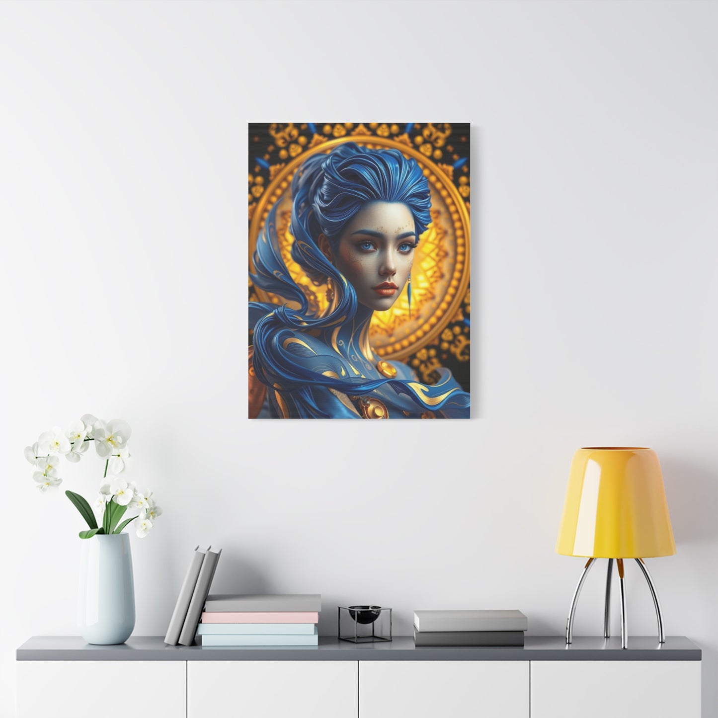 Blue & Gold Art Supreme Gallery Wall Art & Canvas Print