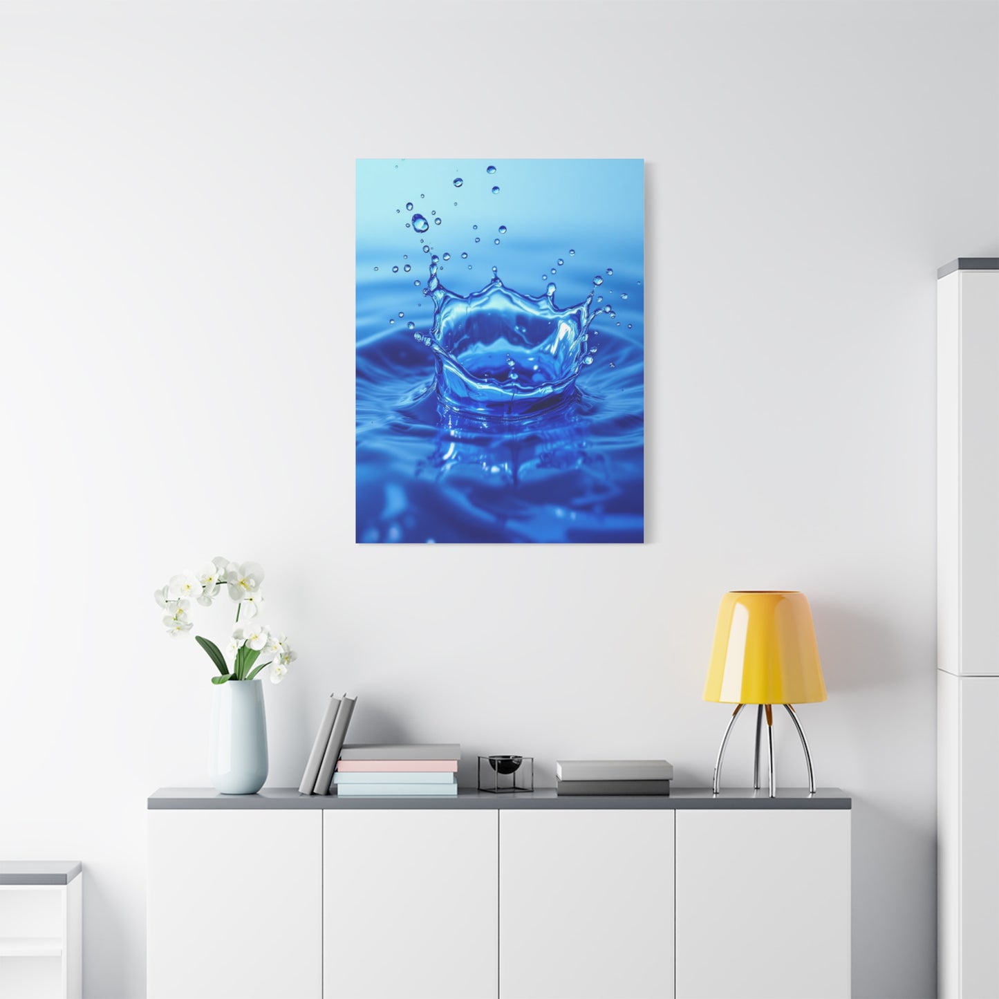Crowned Water Splash Wall Art & Canvas Prints