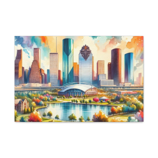 Houston Skyline Vivid Wall Art & Canvas Prints