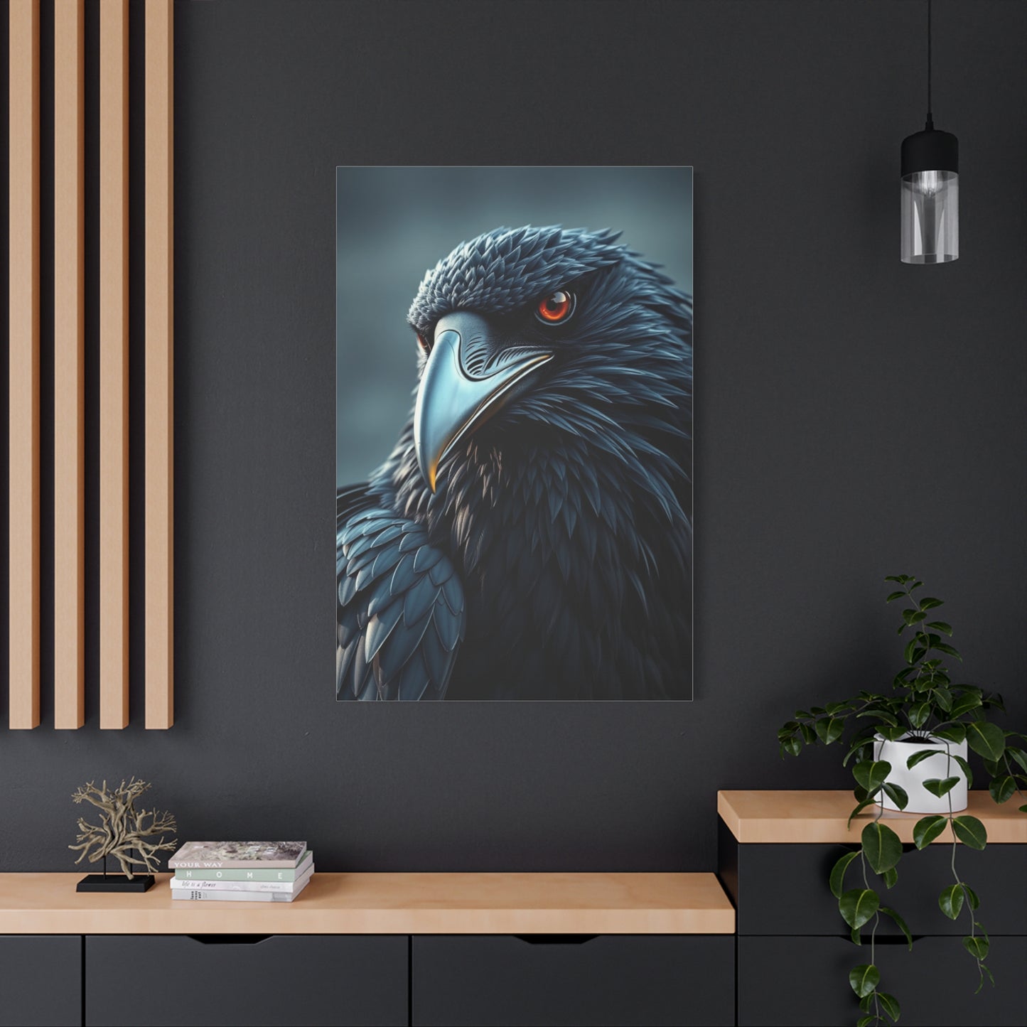 Obsidian Wing Elegance wall art & canvas print