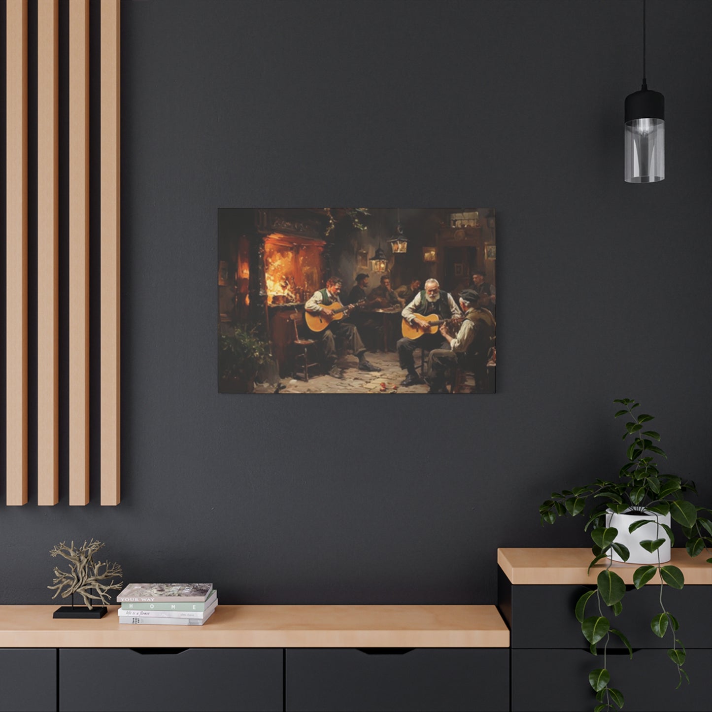 People At Pub & Bar Painting Wall Art & Canvas Prints