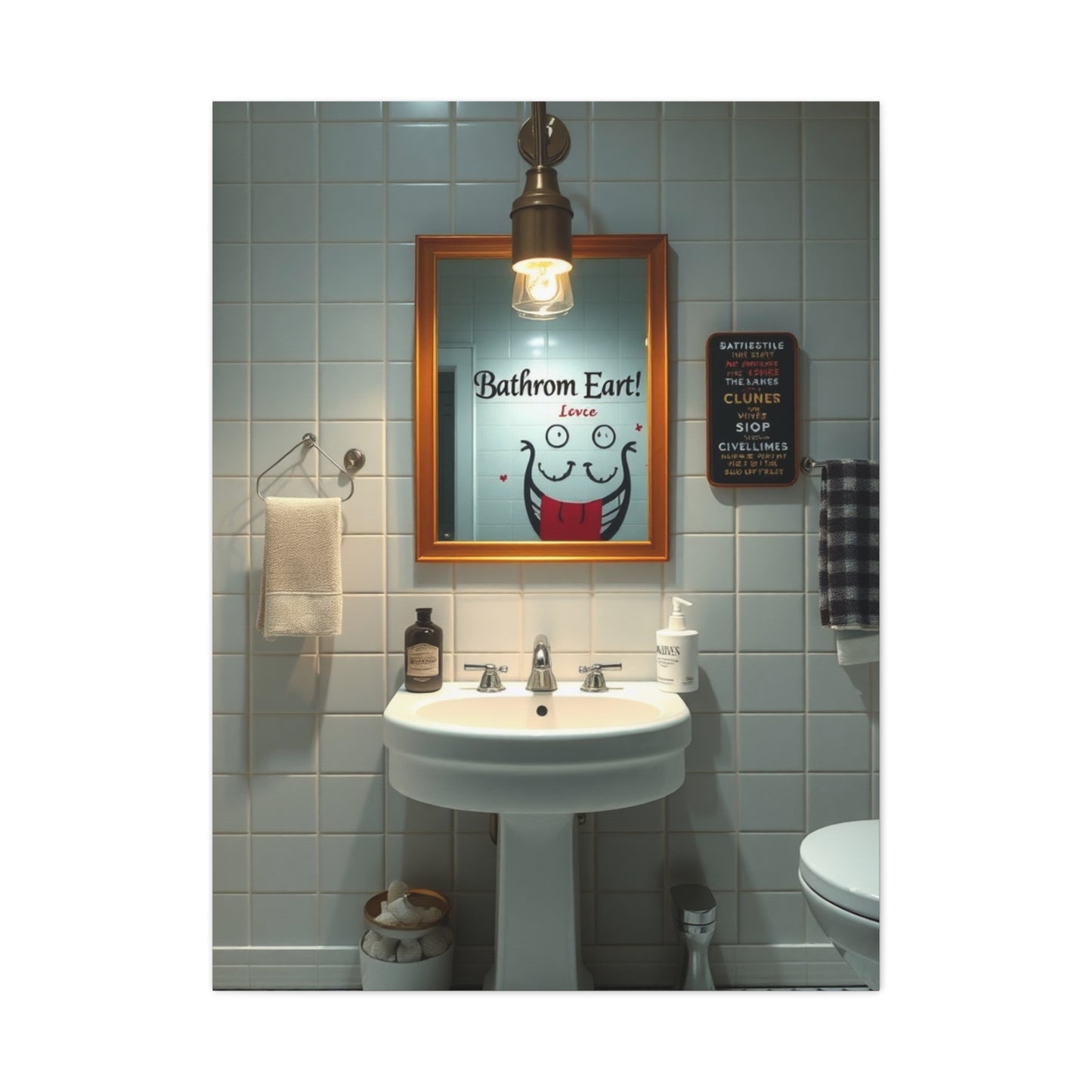 Bathroom Humor Art Refined Canvas Wall Art & Canvas Print