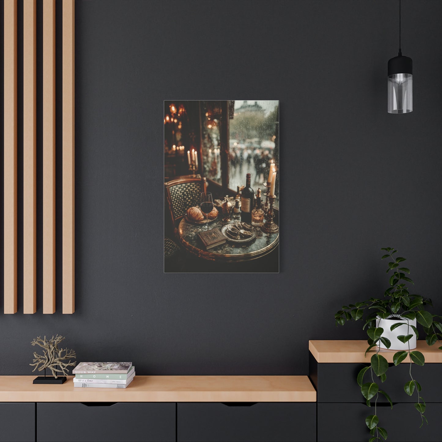 Parisian Bistro Window Table Wall Art & Canvas Print