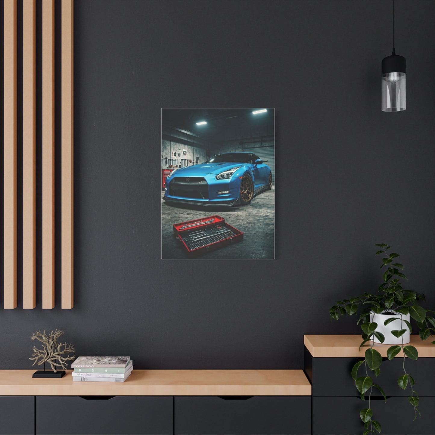 Nissan GT-R Precision Tuning Garage Wall Art & Canvas Prints
