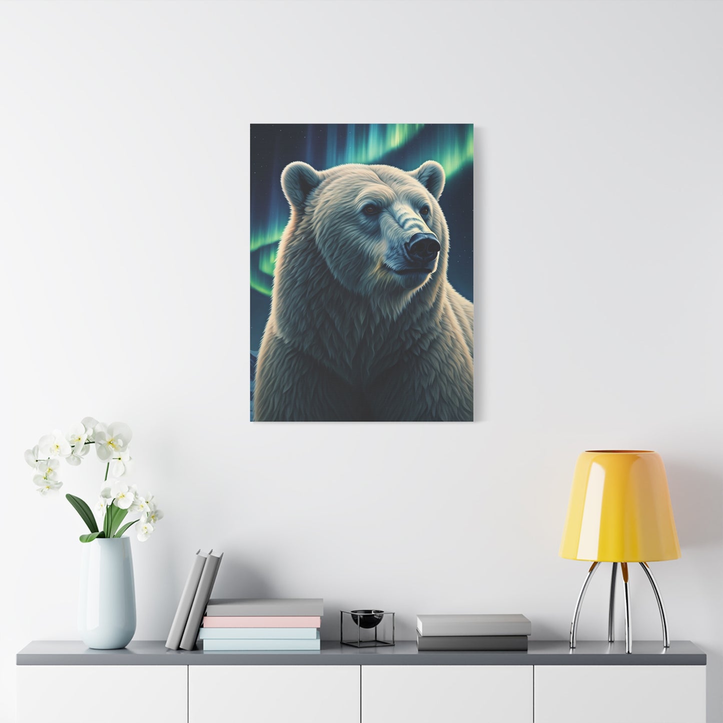 Northern Lights Polar Bear Wall Art & Canvas Prints