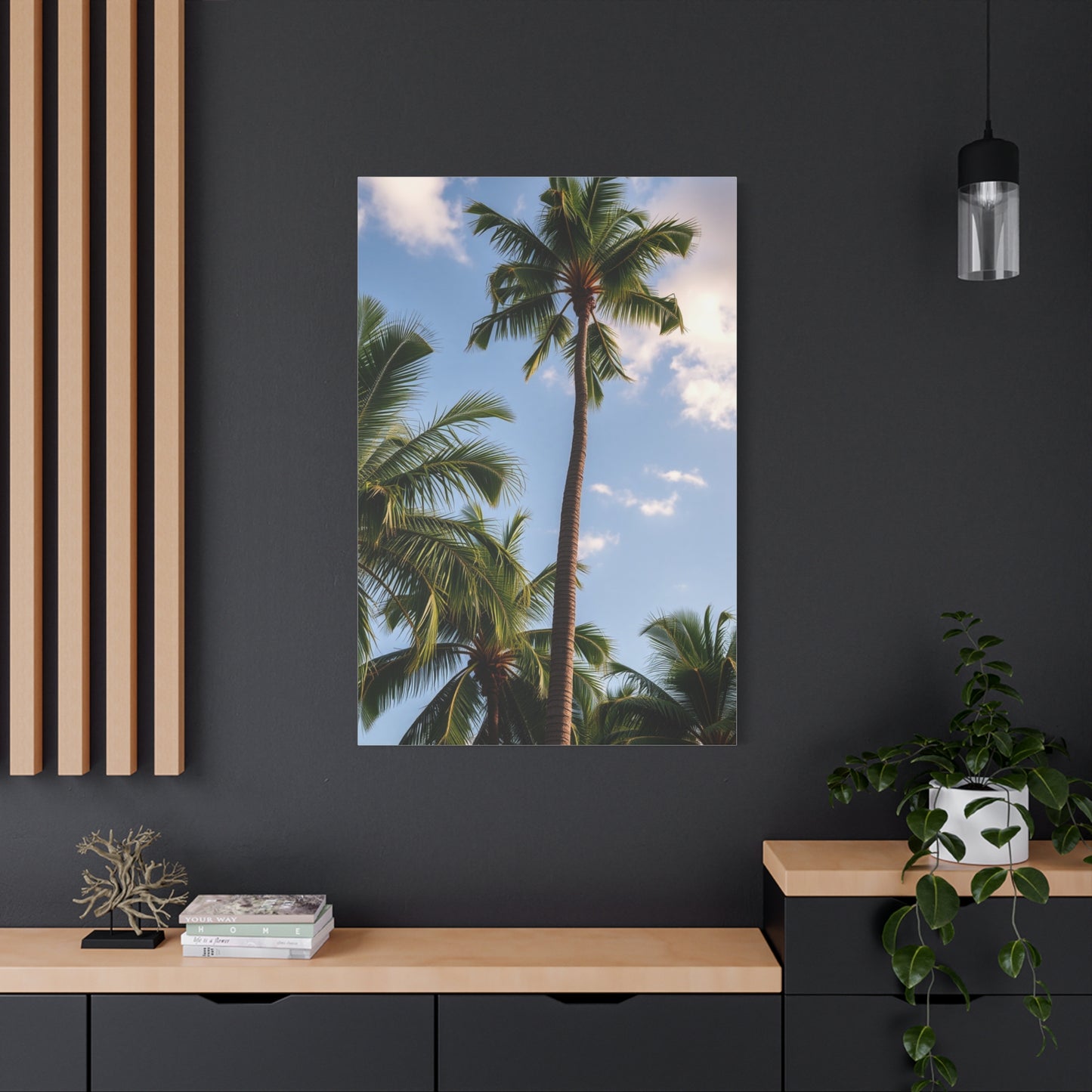 Serene Palms Composition Wall Art & Canvas Print