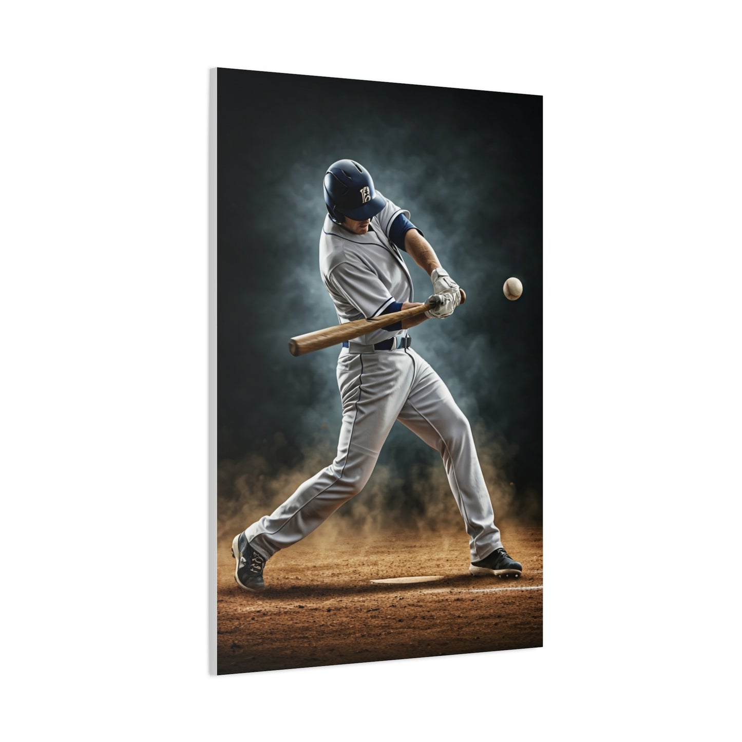Spotlight Baseball Swing Impact Wall Art & Canvas Prints