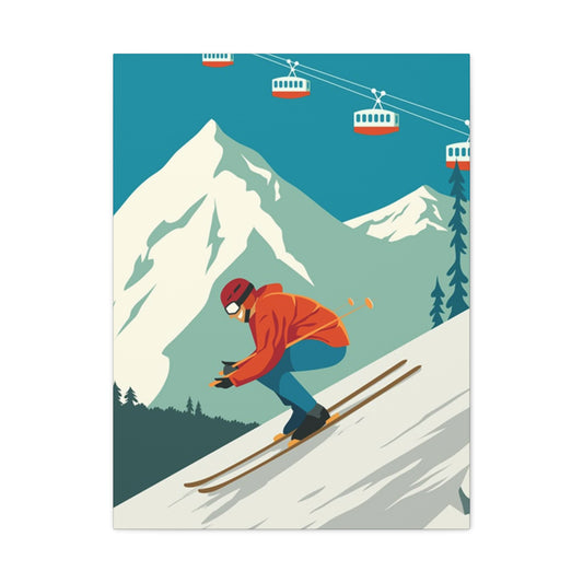 Skiing Poster Wall Art & Canvas Prints