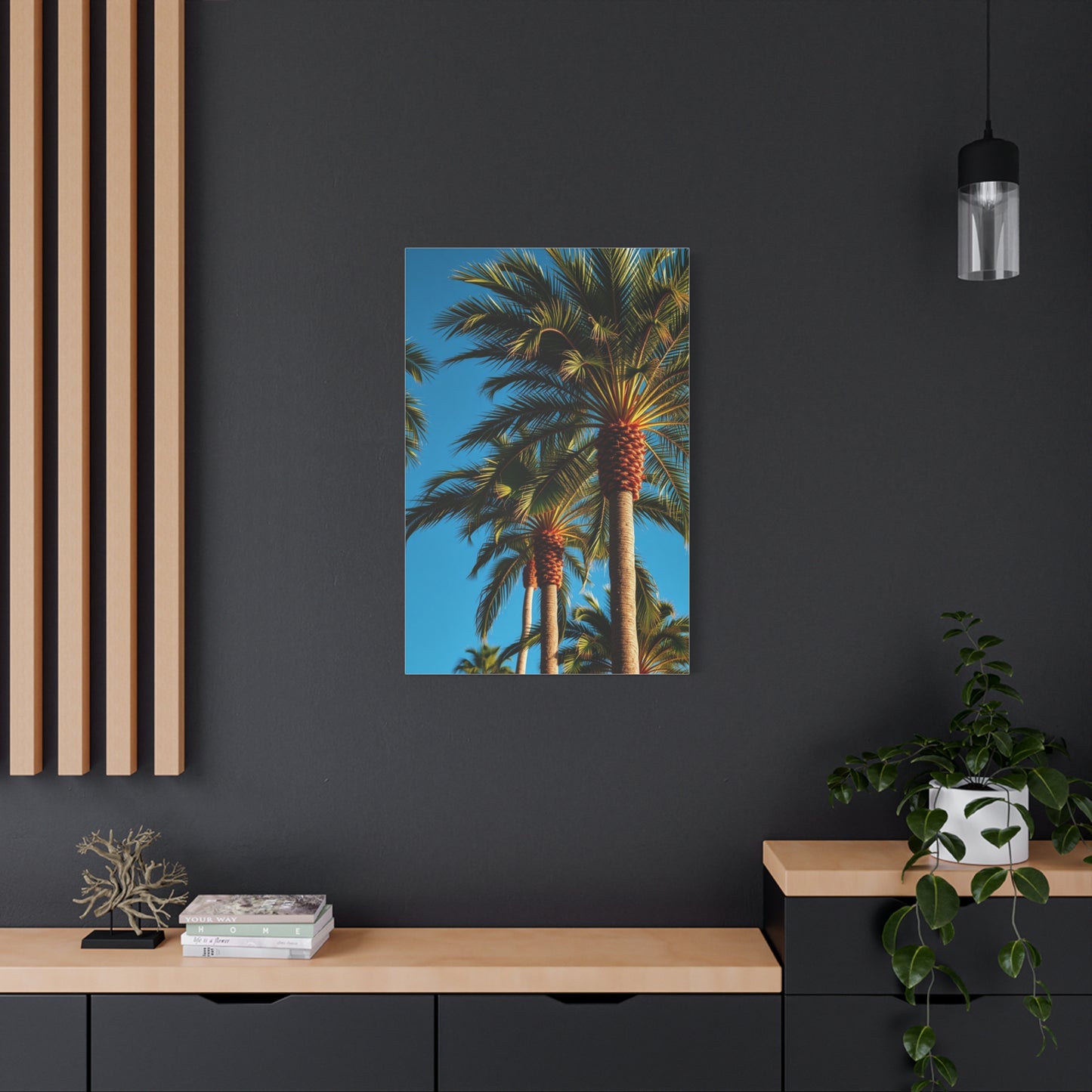 Palatial Palms Portrait Wall Art & Canvas Print