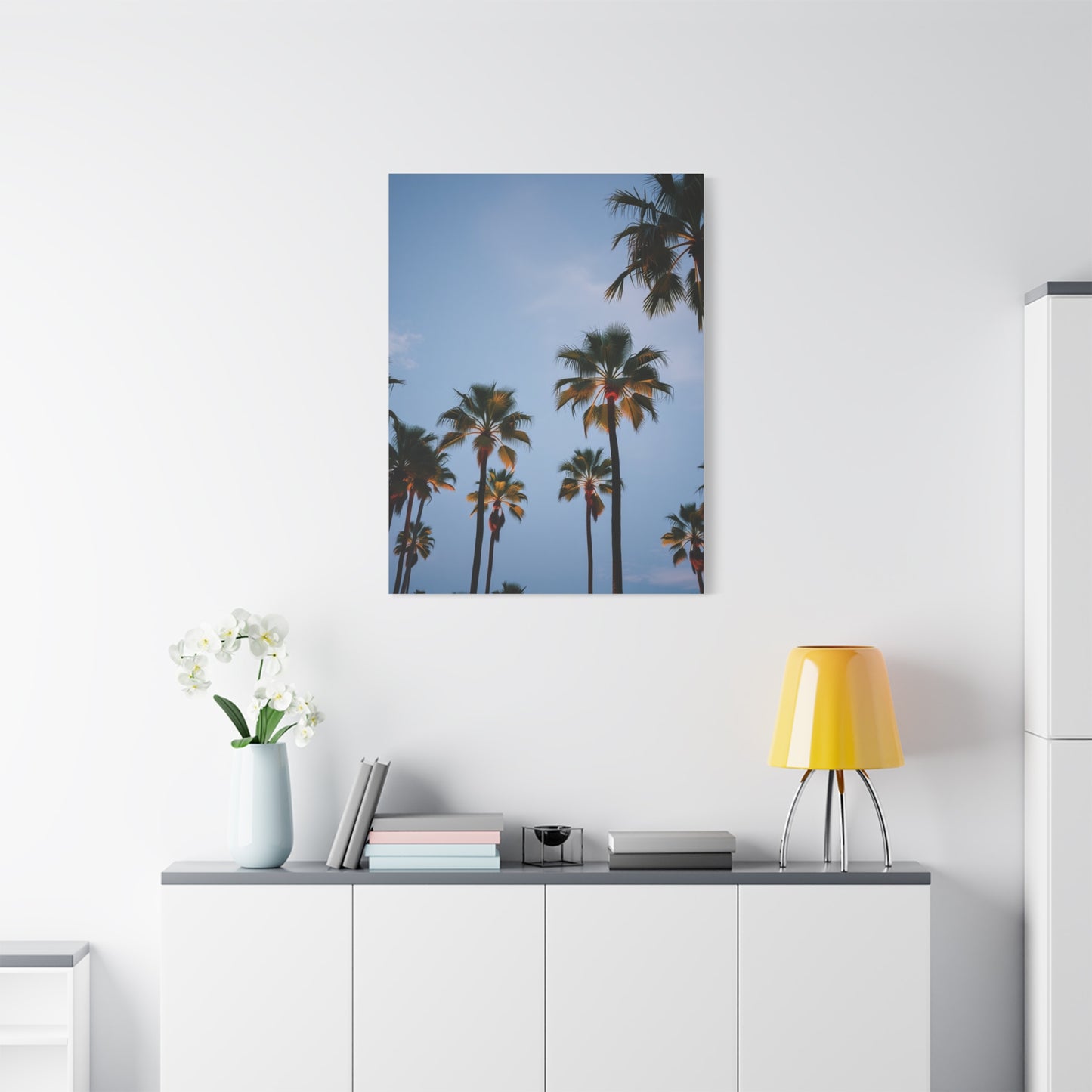 Elysian Palms Portrait Wall Art & Canvas Print