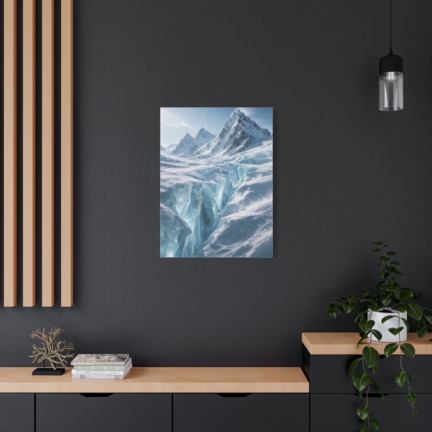 Icy Blue Glacial Crevasse Wall Art & Canvas Print