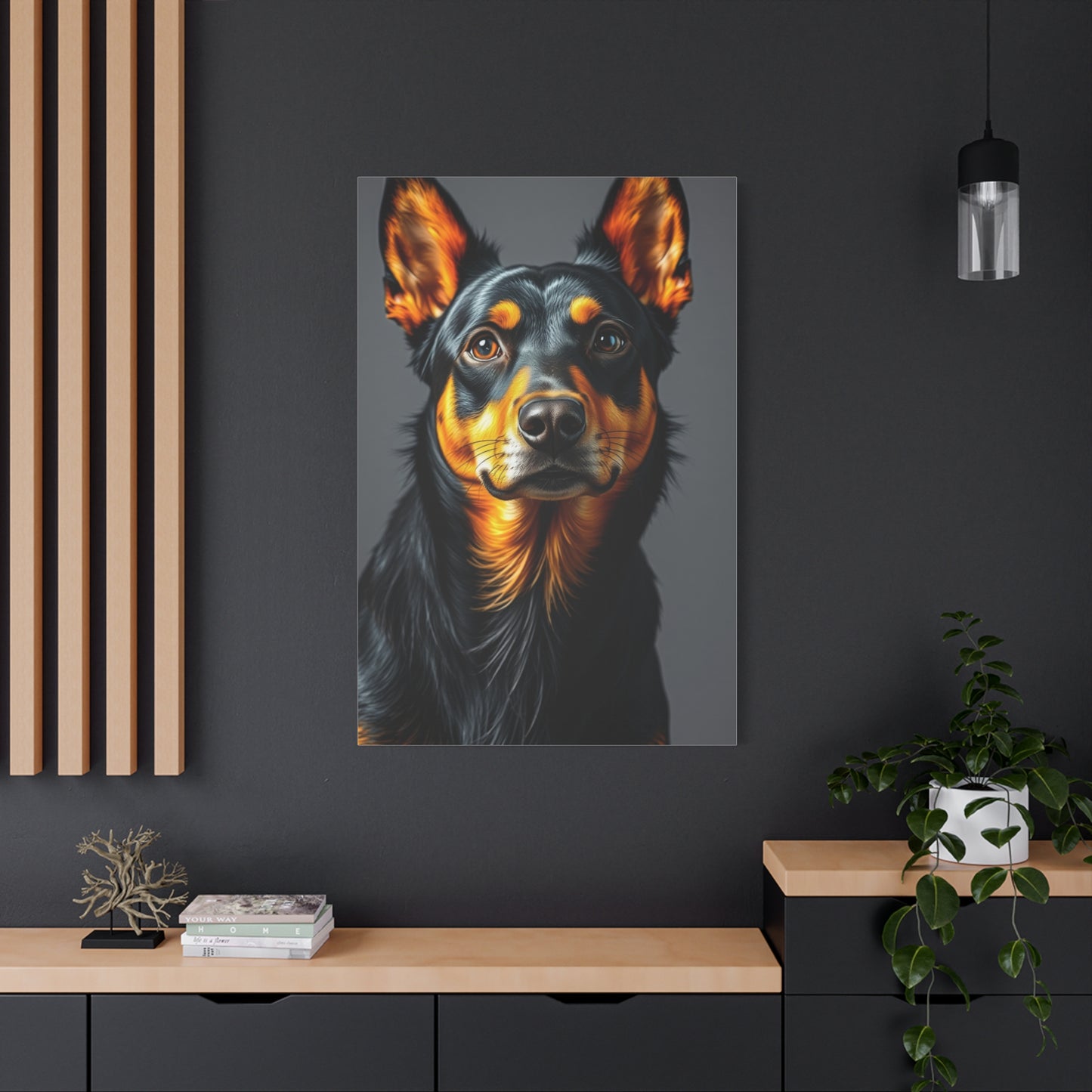 Black and Tan Art Luxury Canvas Wall Art & Canvas Print