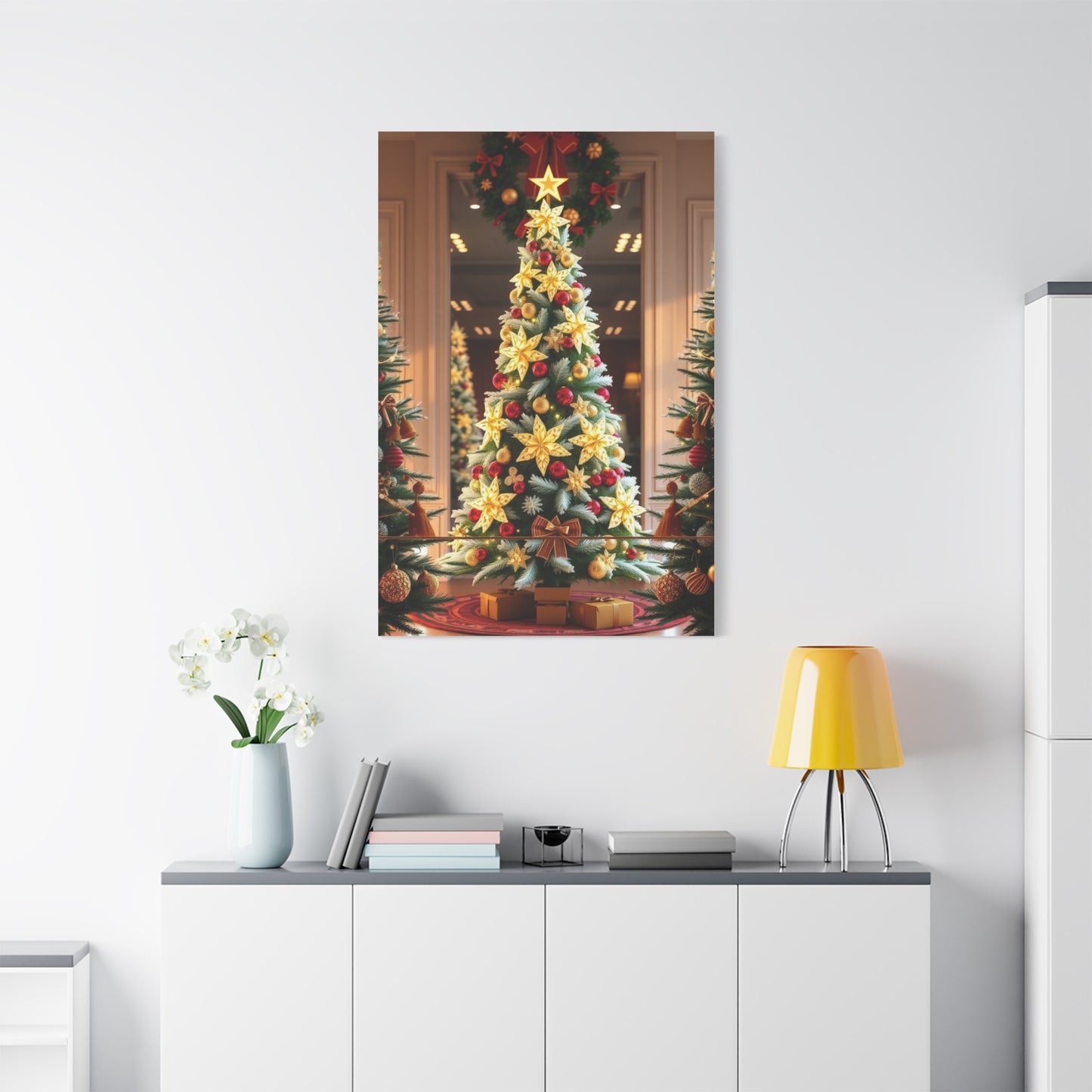 Supreme Christmas Trees & Wreath Art Collection Wall Art & Canvas Print