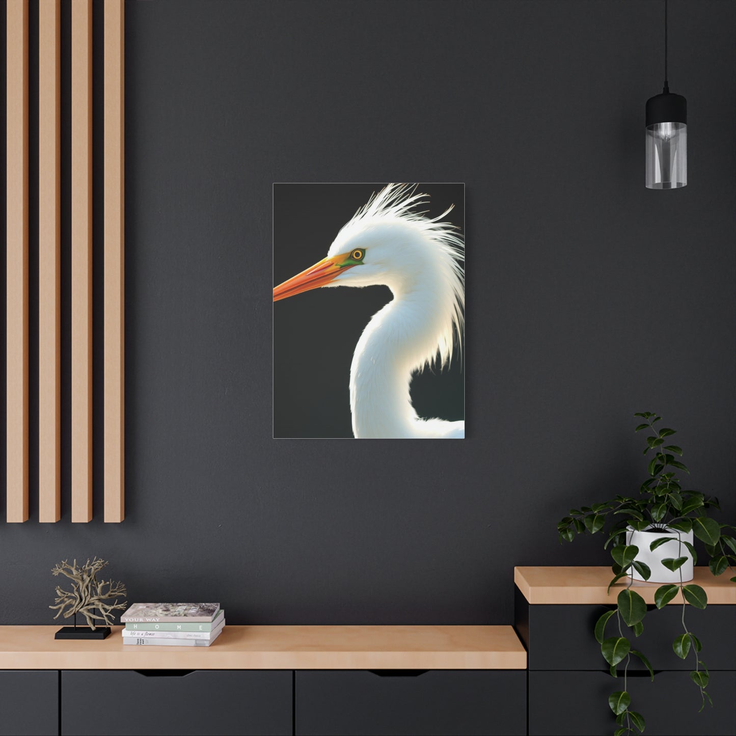 Masterpiece Egret Art Vision Wall Art & Canvas Print