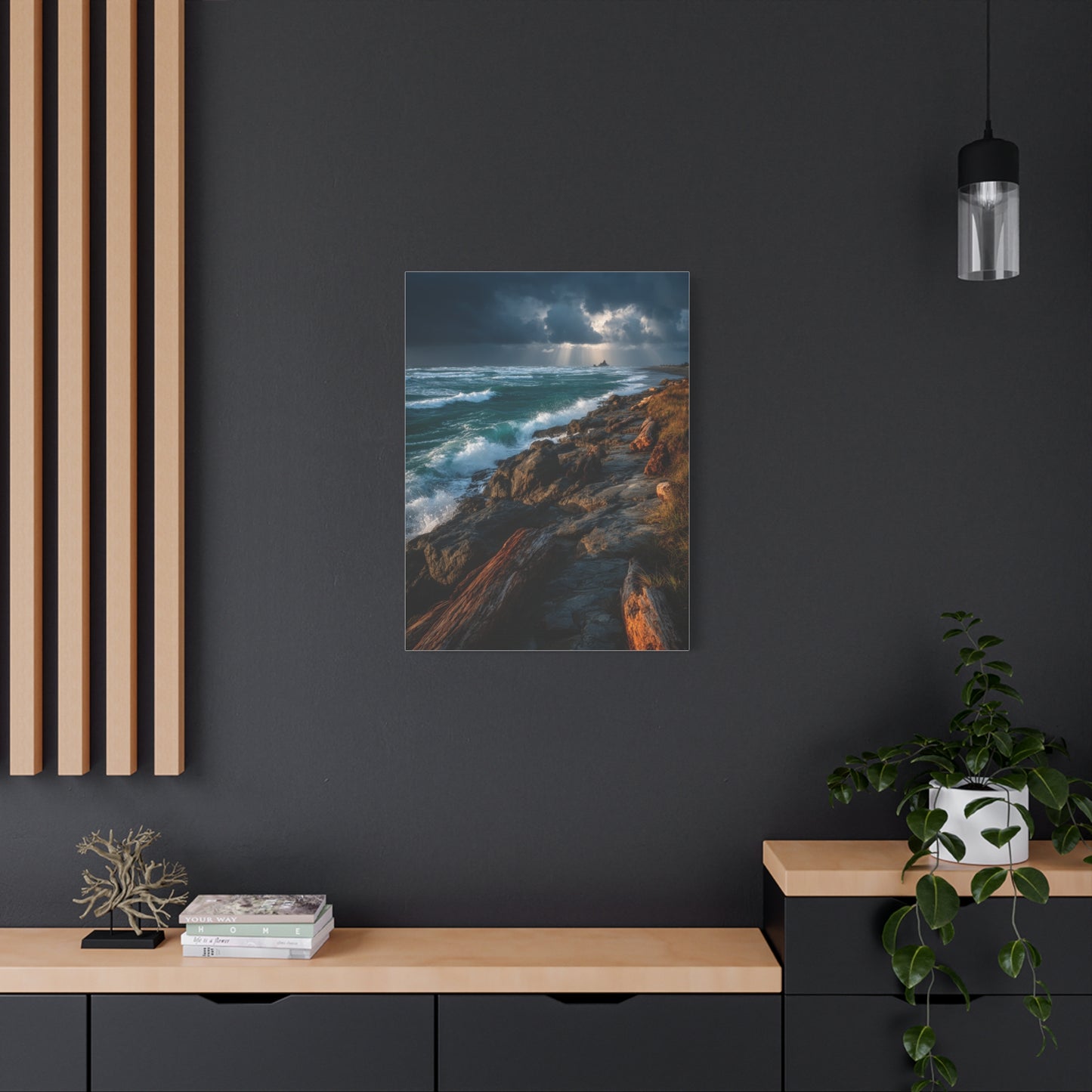 Storm Coast Driftwood Shoreline Wall Art & Canvas Print