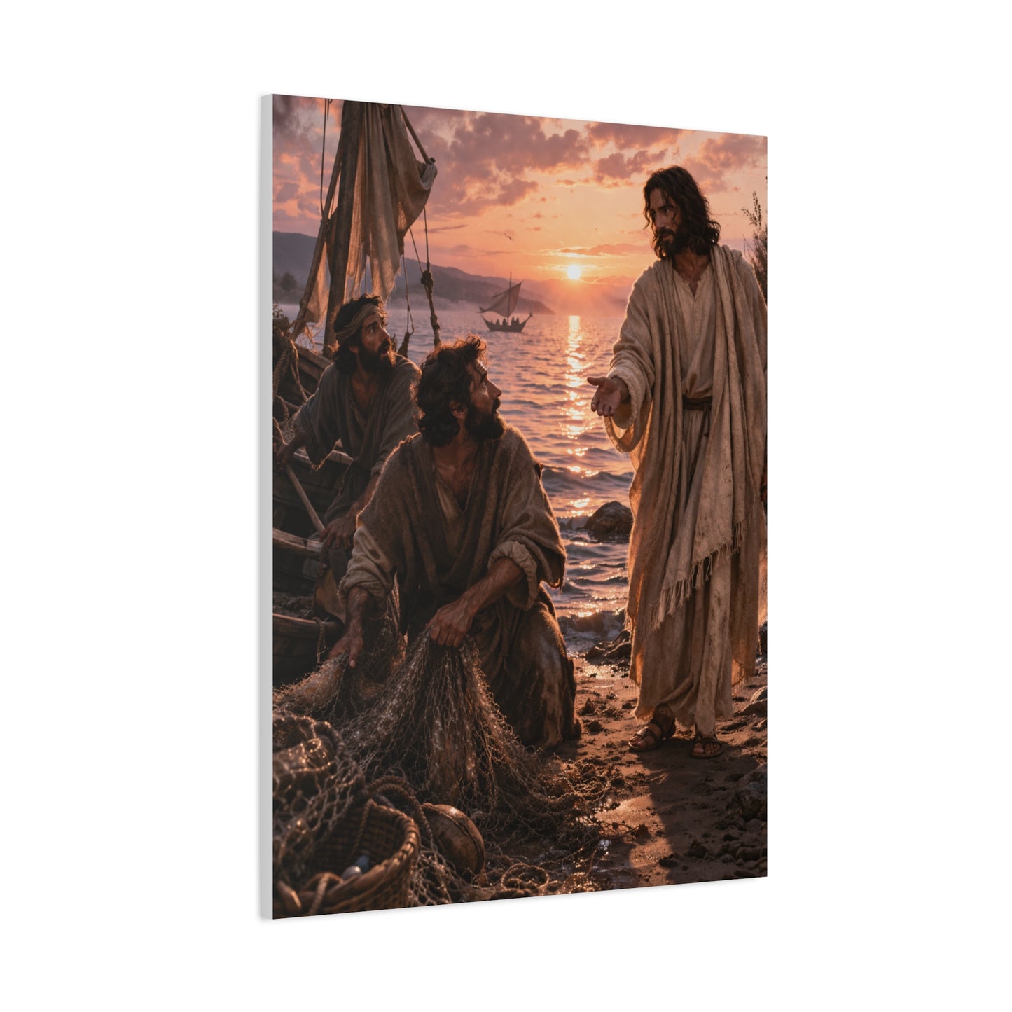 Calling of the Disciples Sunset Shore Wall Art & Canvas Print