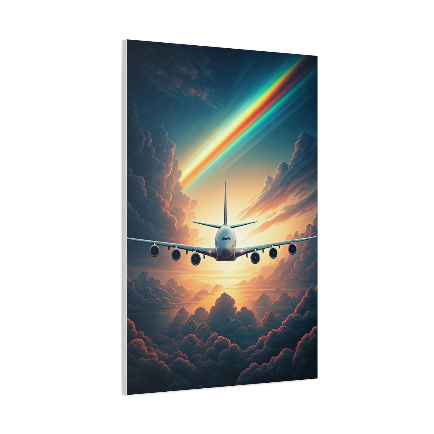 Rainbow Sky Flight Horizon Wall Art & Canvas Prints