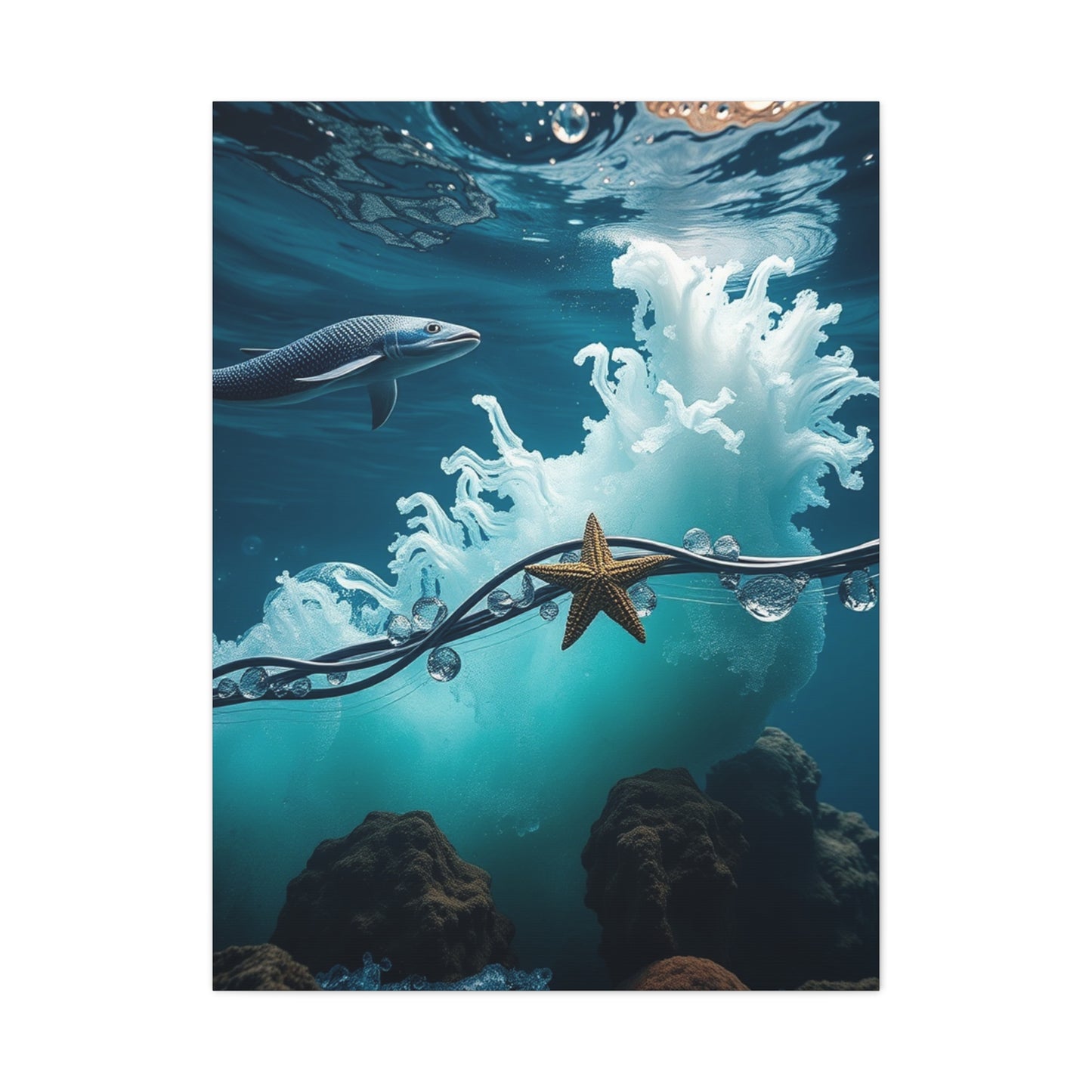 Sapphire Serenity Canvas Wall Art & Canvas Print