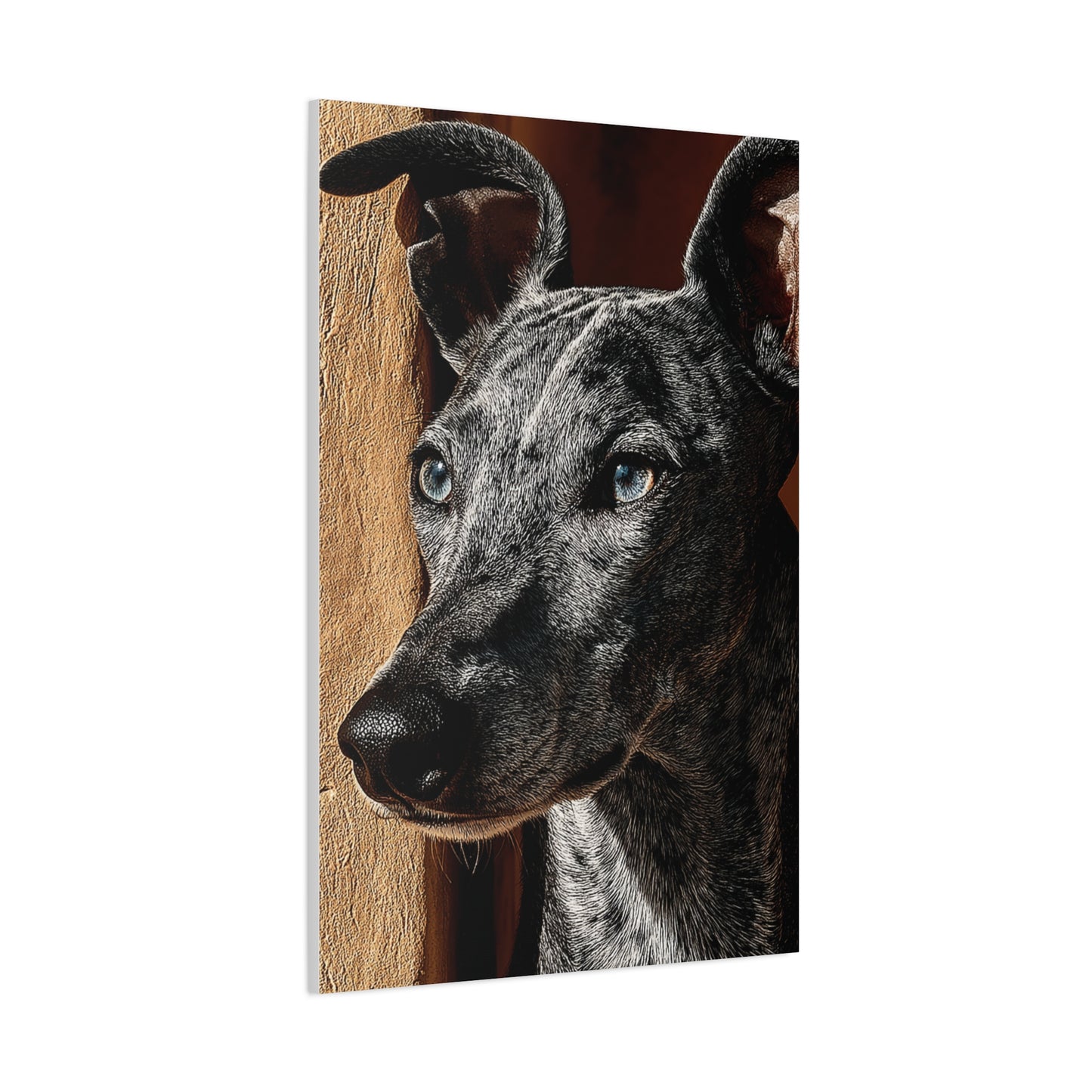 Minimalist Whippet Portrait Wall Art & Canvas Print