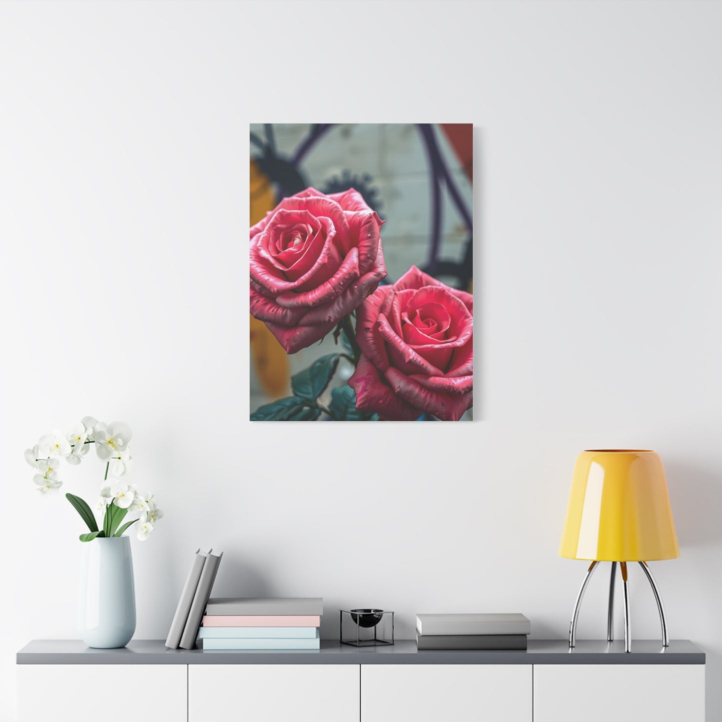 Floral Graffiti Elegance Wall Art & Canvas Print
