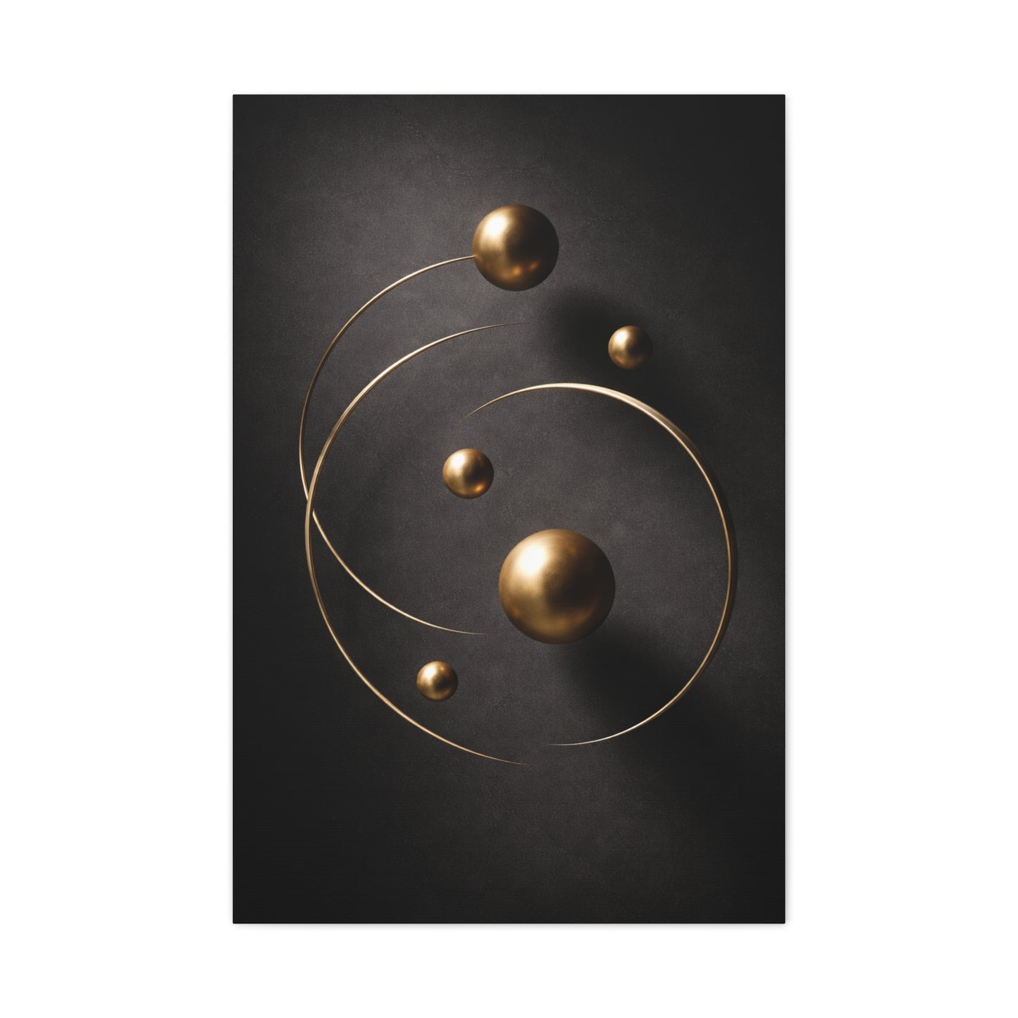 Floating Gold Sculptural Abstract Wall Art & Canvas Print