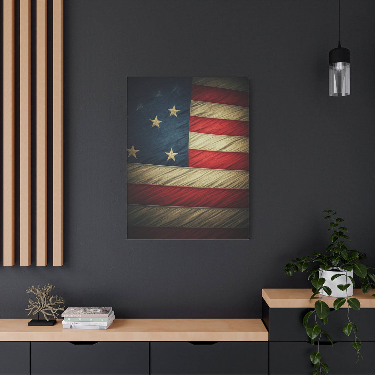Vintage American Flag Heritage Wall Art & Canvas Prints